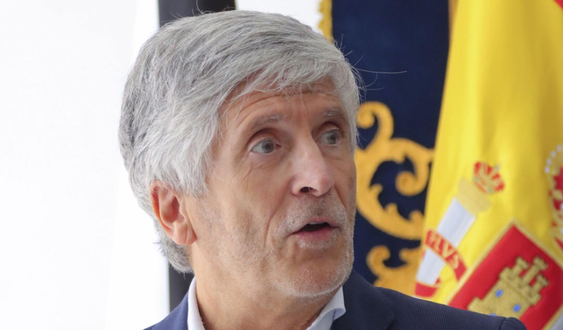 El ministro del Interior, Fernando Grande-Marlaska, comparece ante la prensa este jueves en Ceuta