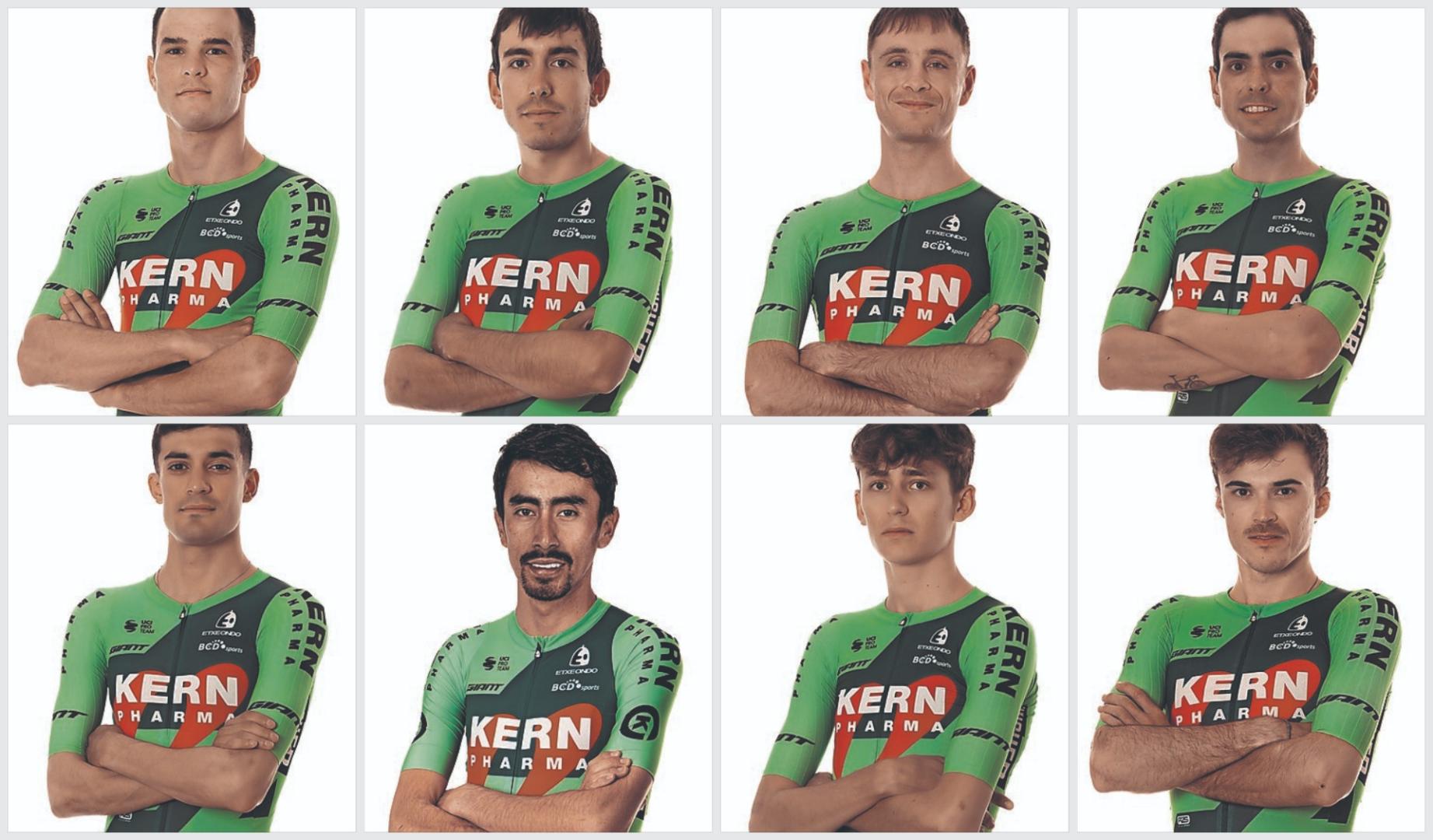 Arriba: Marc Brustenga, Diego Uriarte, Iñigo Elosegui e Ibon Ruiz. Abajo: Iván Cobo, Iván Ramiro Sosa, Mats Wenzel y Urko Berrade
