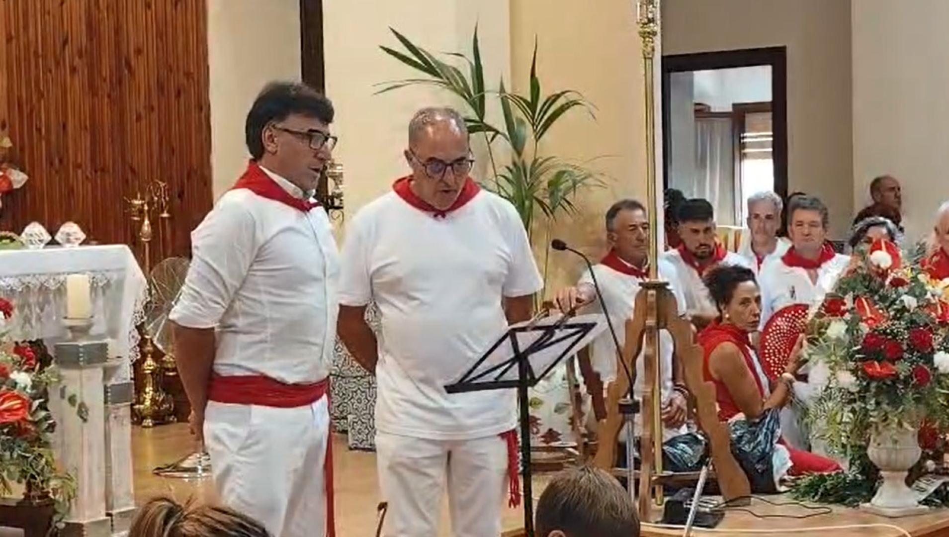 César Simón y Antonio Rosel cantan el Dúo a San Roque