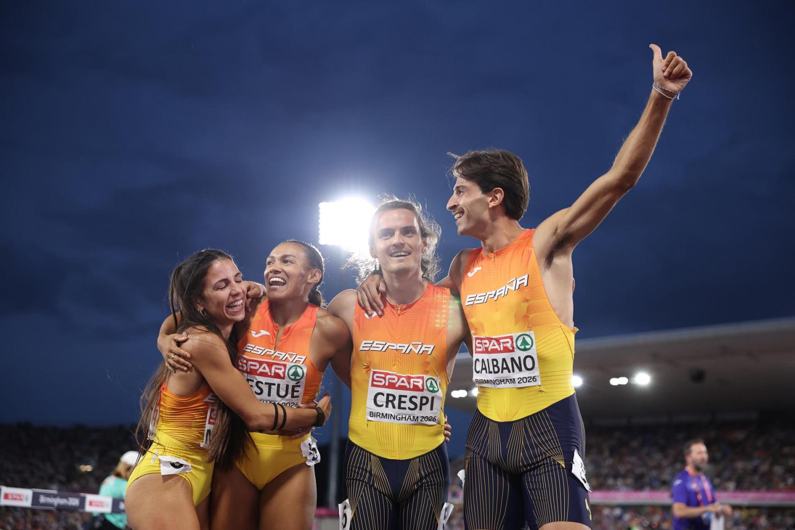 El relevo mixto 4x100 consigue la octava medalla para España en el Europeo