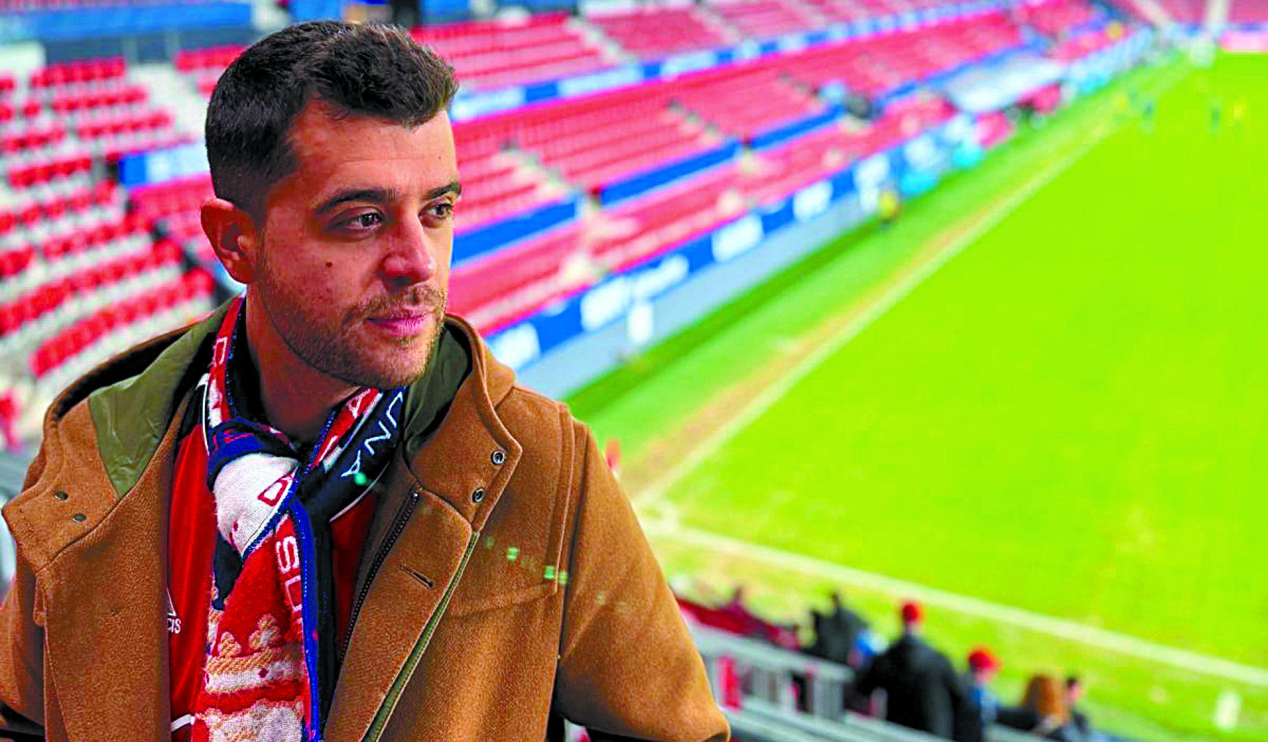 Juanjo Ruiz, en una visita reciente a El Sadar