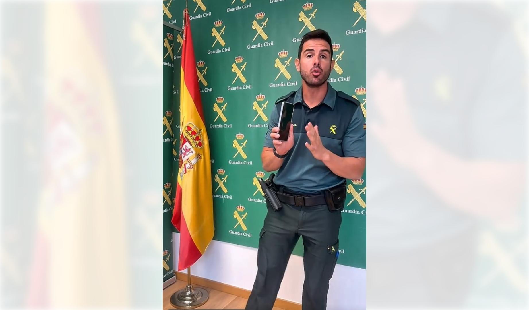Guardia Civil de Navarra alertando sobre la nueva estafa