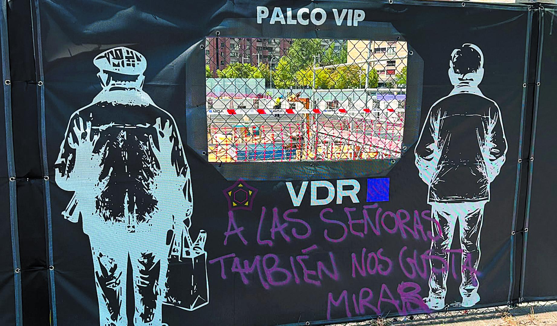 Imagen de las pintadas en las obras