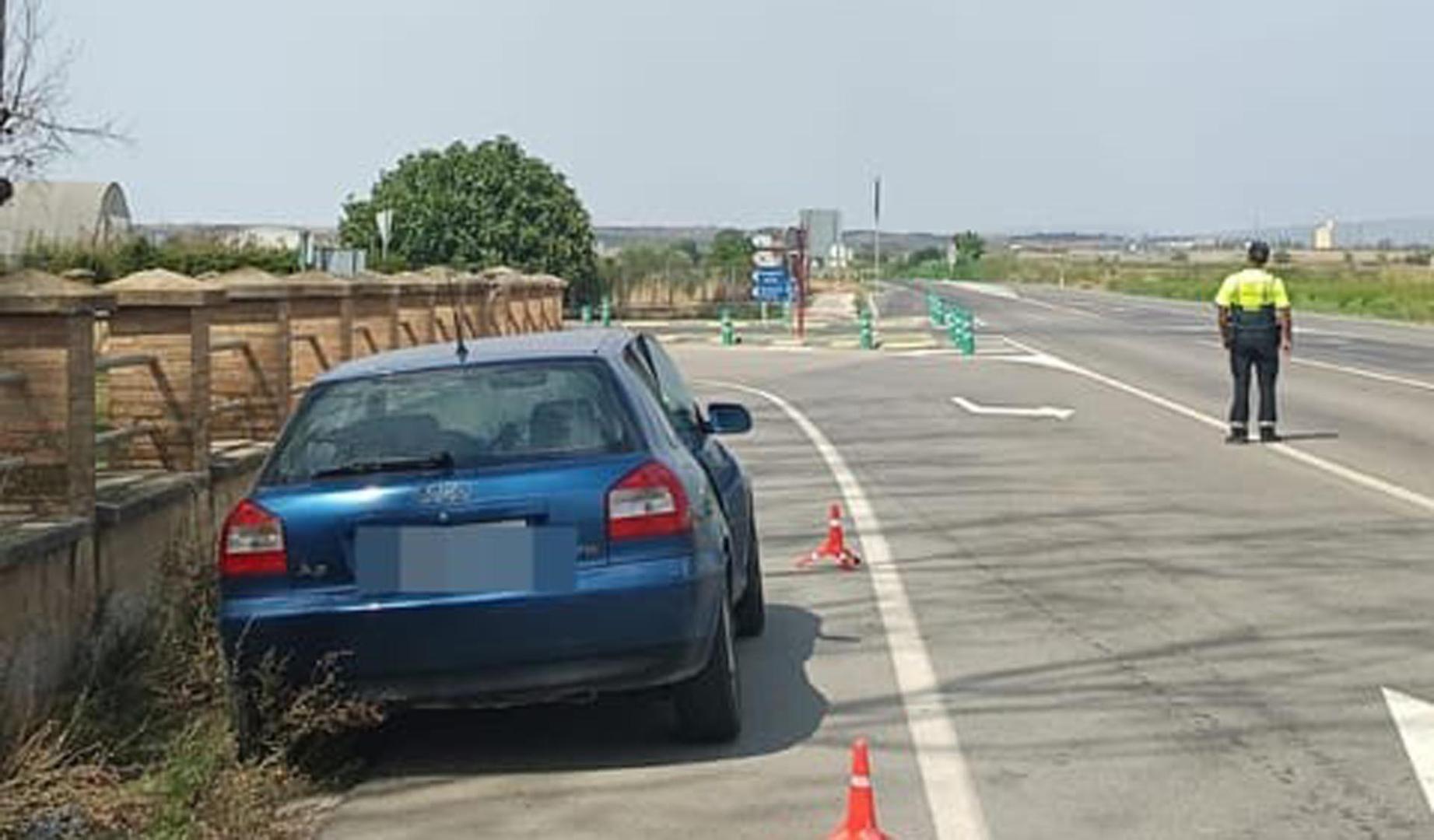 Lugar del accidente en término de Caparroso