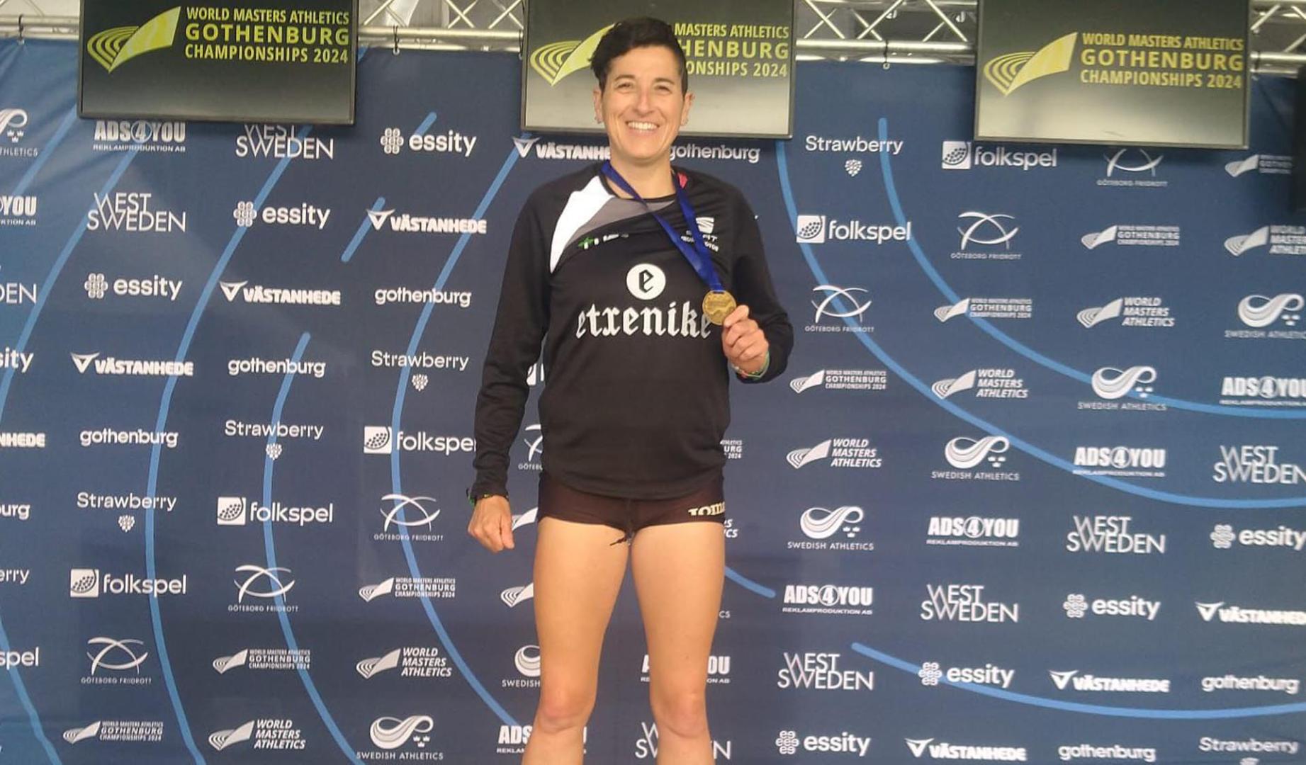 Vanesa Pacha, con su oro mundial en Gotemburgo, en 2024