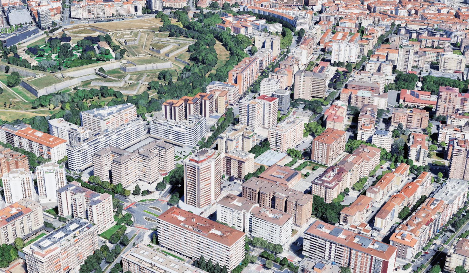 Vista aérea de la zona de la avenida Sancho El Fuerte