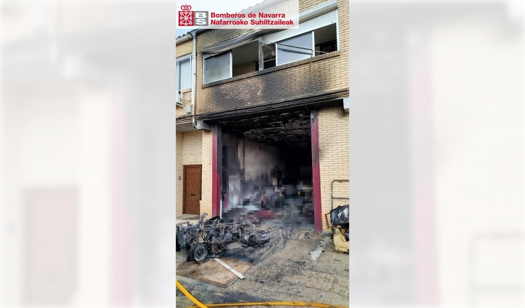 Imagen del estado en el que quedó la bajera del inmueble afectado