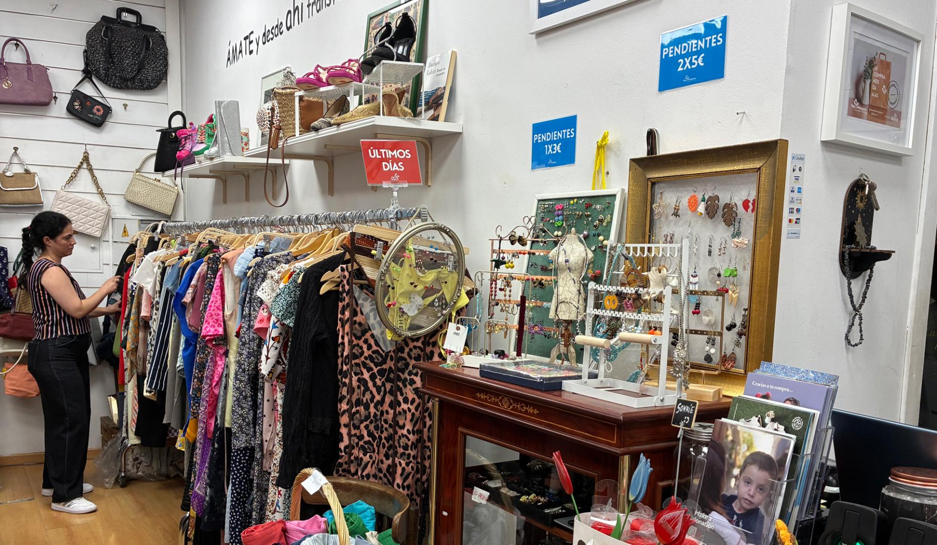 Una de las tiendas