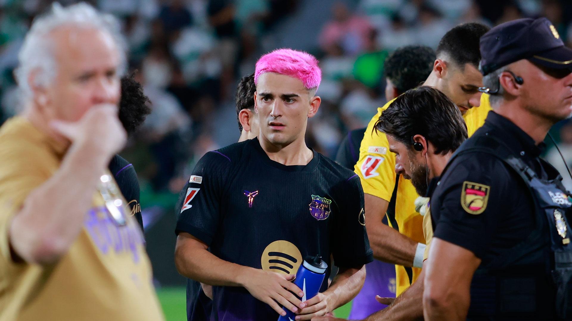 El centrocampista del Barcelona Gavi abandonó cojeando el partido que enfrentó a Elche CF y FC Barcelona