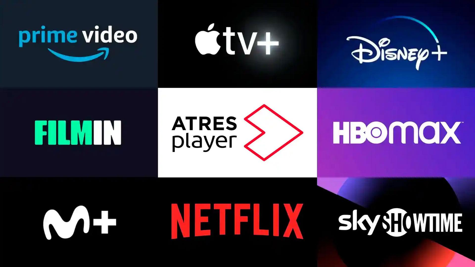 Logos de distintas plataformas de streaming en España