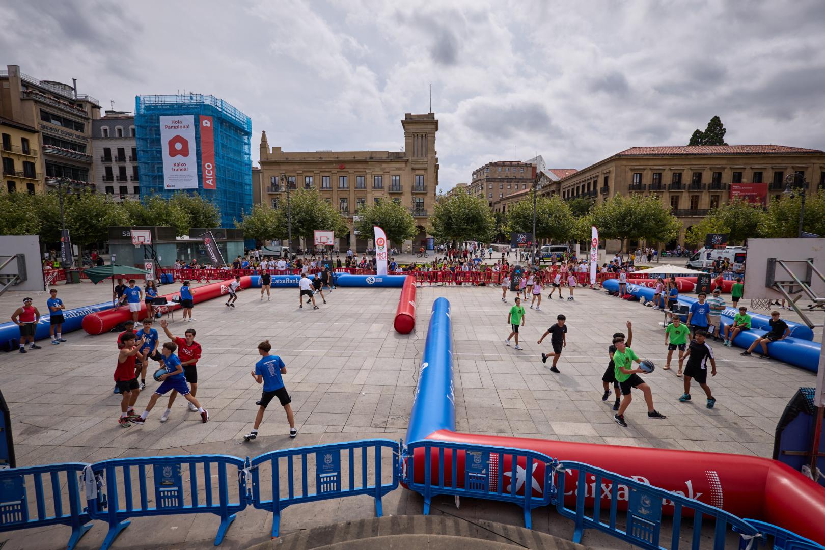 La edición de hace dos años del "Circuito 3x3" en la Plaza del Castillo.