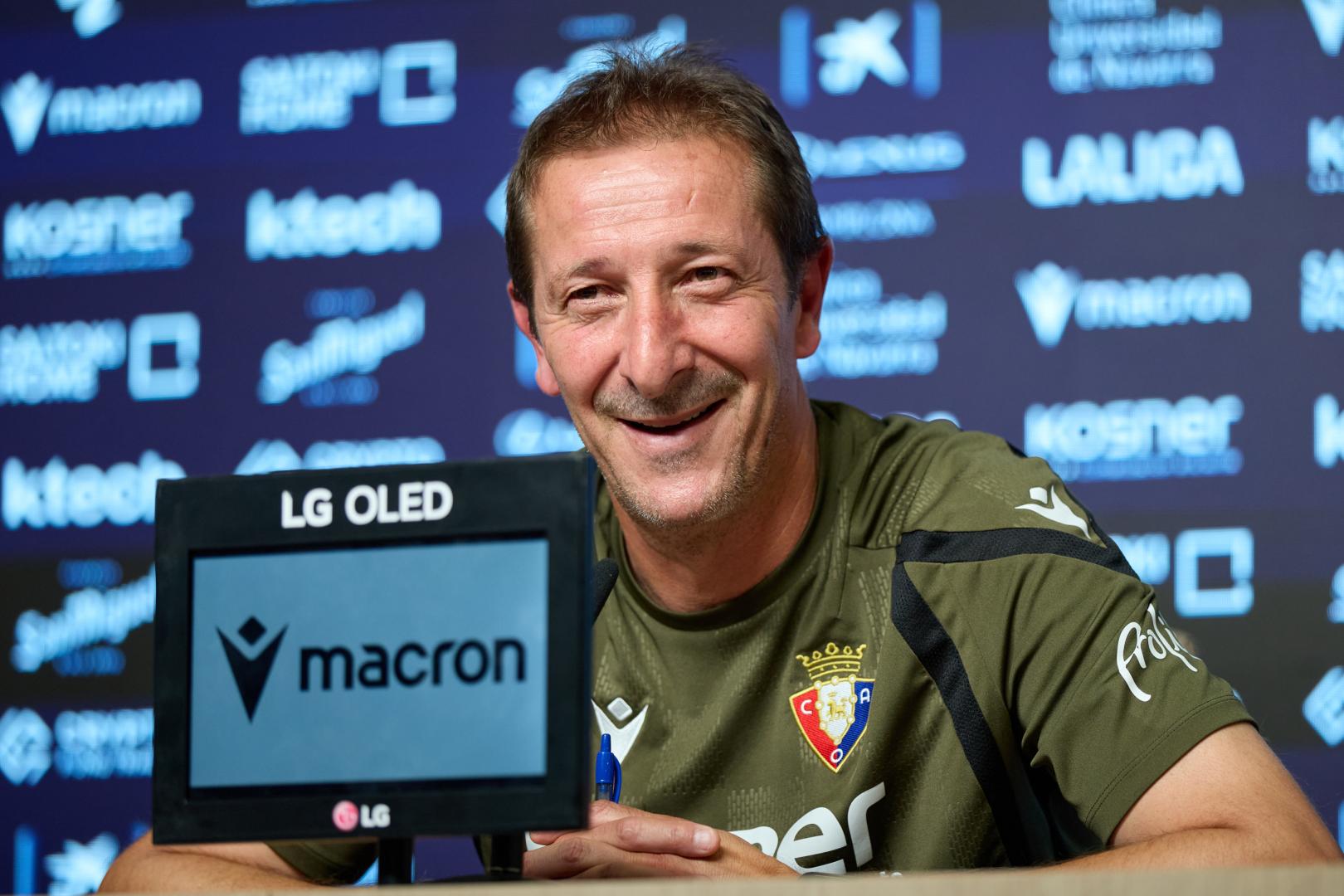 Ramis, sonriente este mediodía en el estadio de El Sadar