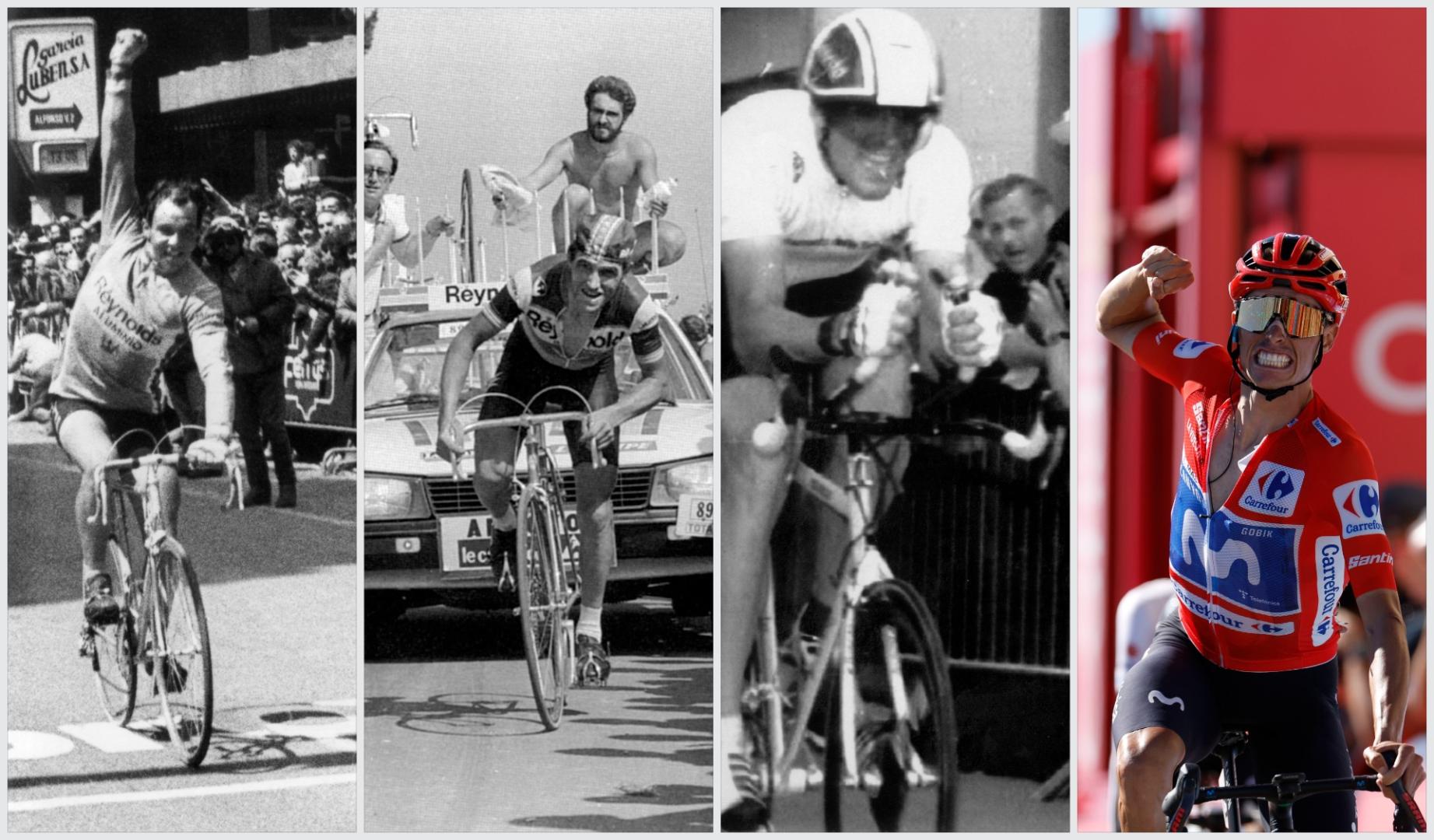 Arnaud, Arroyo e Induráin, primeros ganadores de etapa en Vuelta, Tour y Giro y Enric Mas, último ganador de etapa.