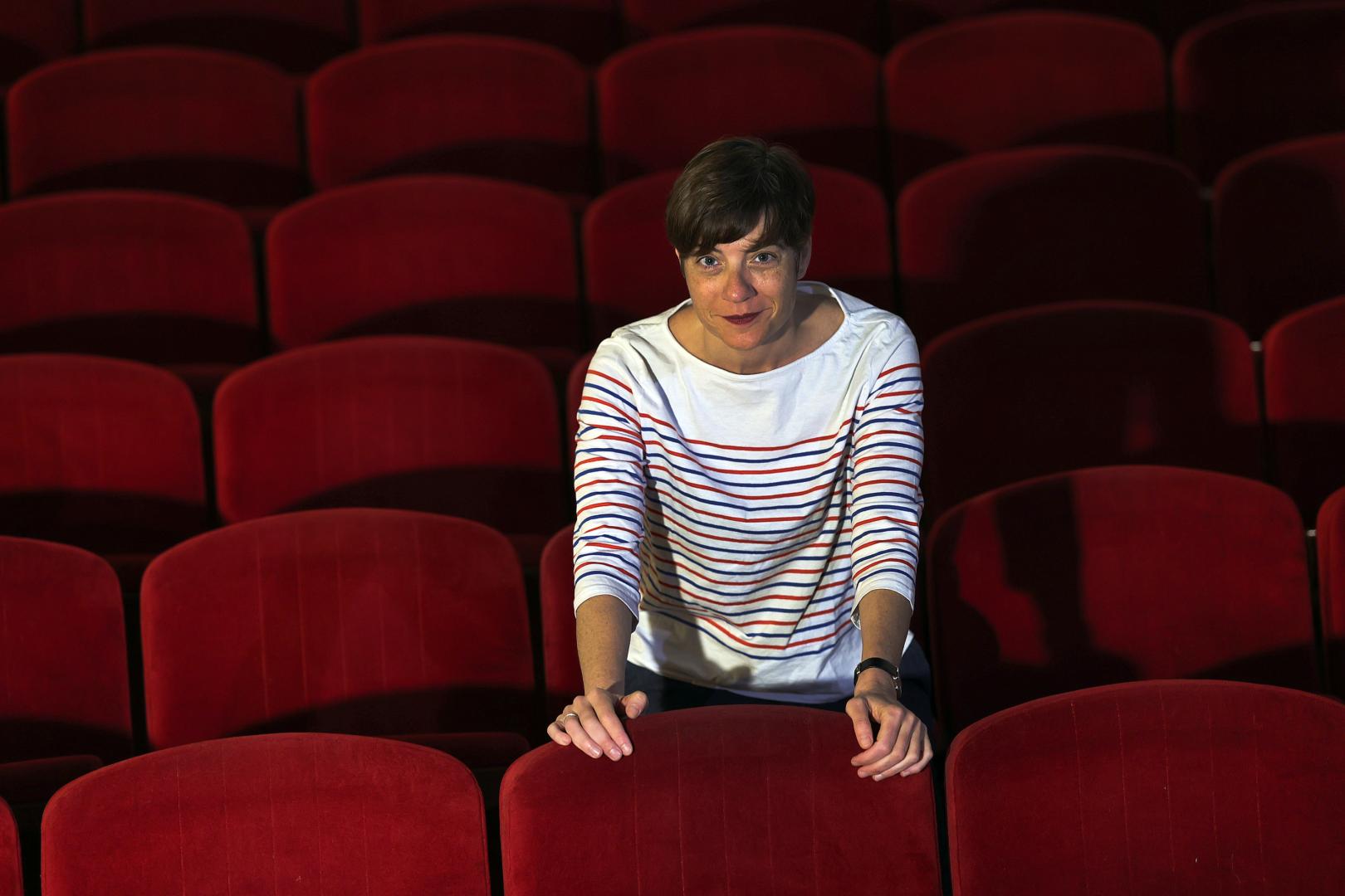 Ana Maestrojuán, retratada en el Teatro Gayarre de Pamplona