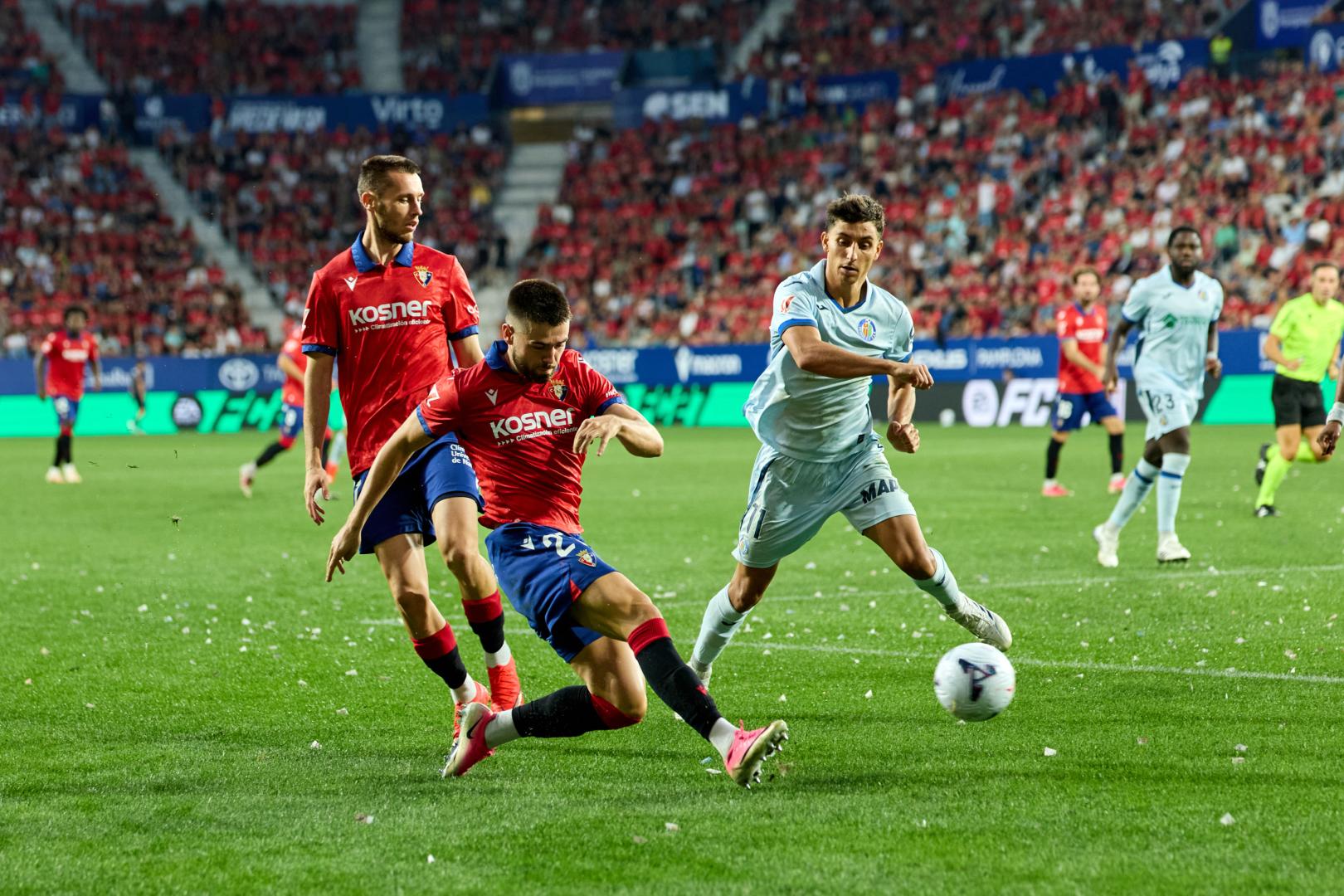 A: J.P. Urdíroz F: 31-08-2026 P: L: Pamplona. Estadio del Sadar. T: Fútbol. Liga EA Sports. Partido Osasuna-Getafe.