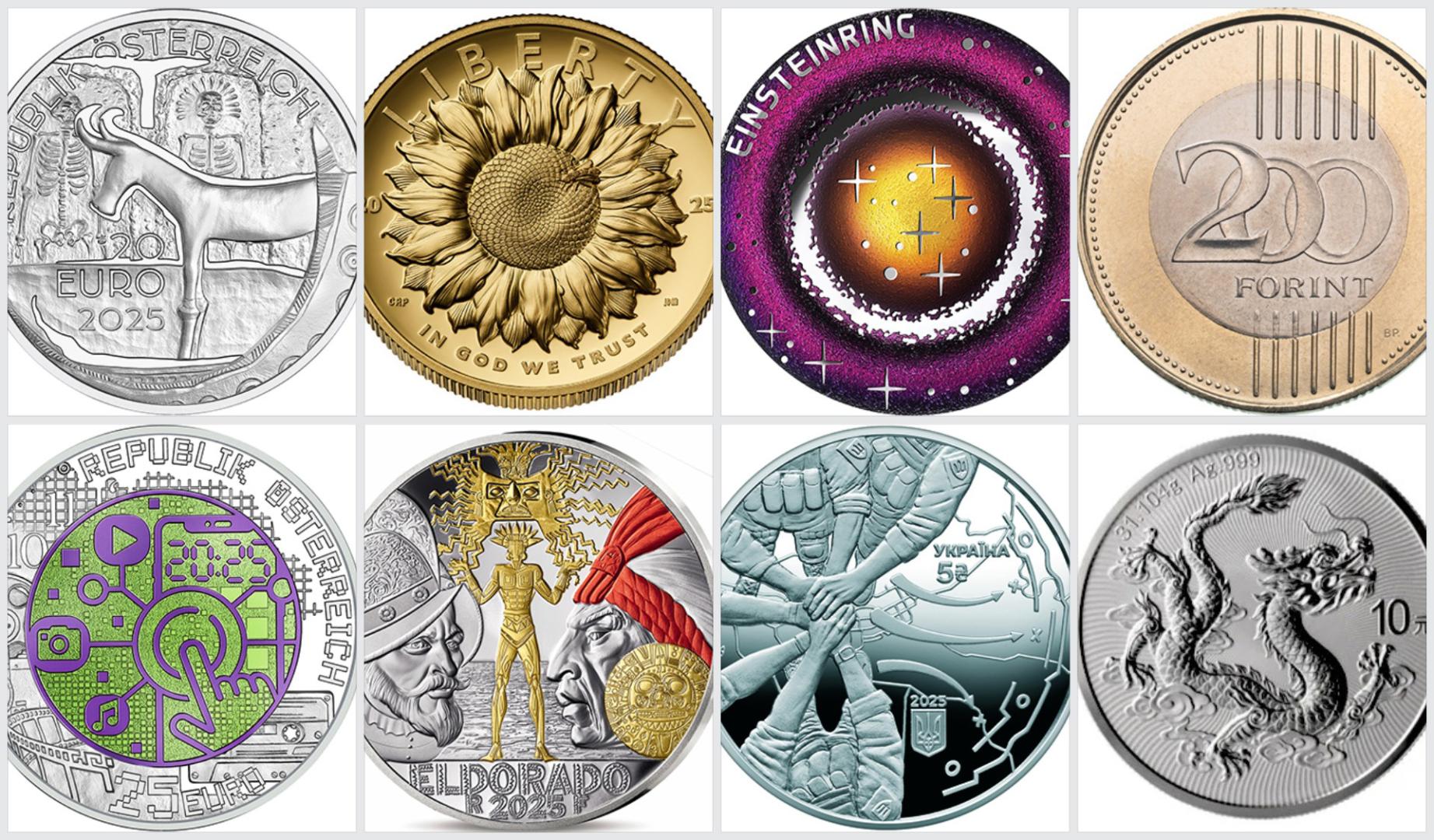 Algunas de las monedas galardonadas