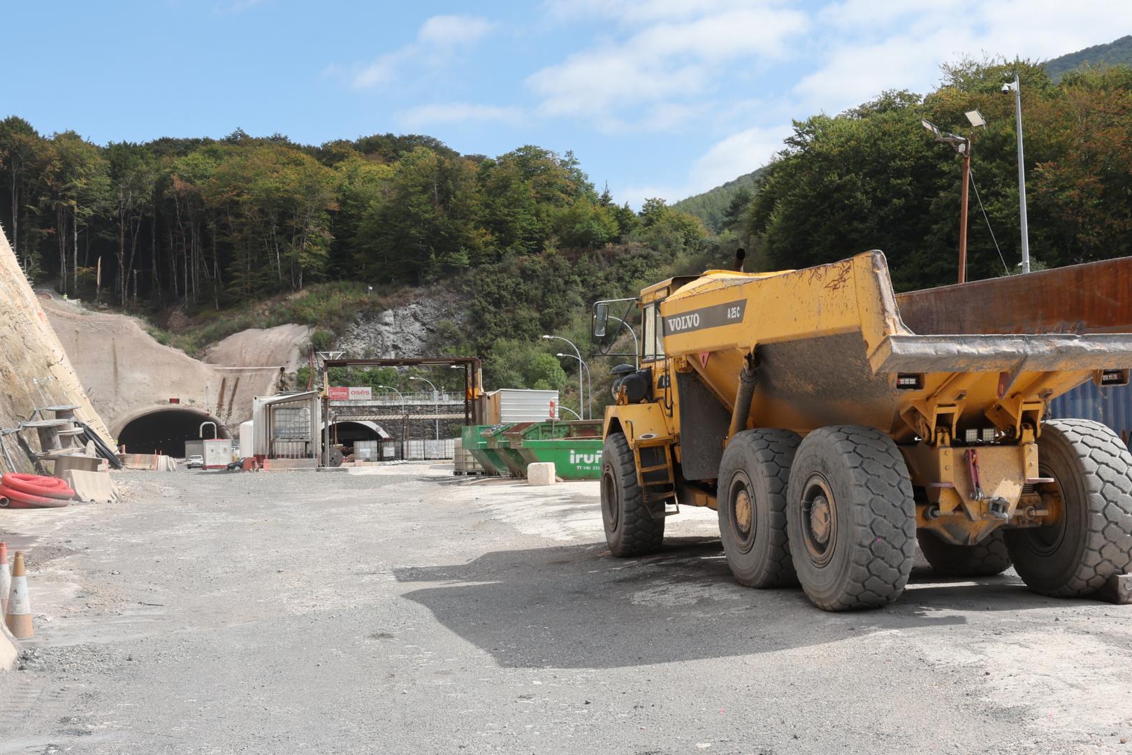 Obras paralizadas en los túneles de Belate