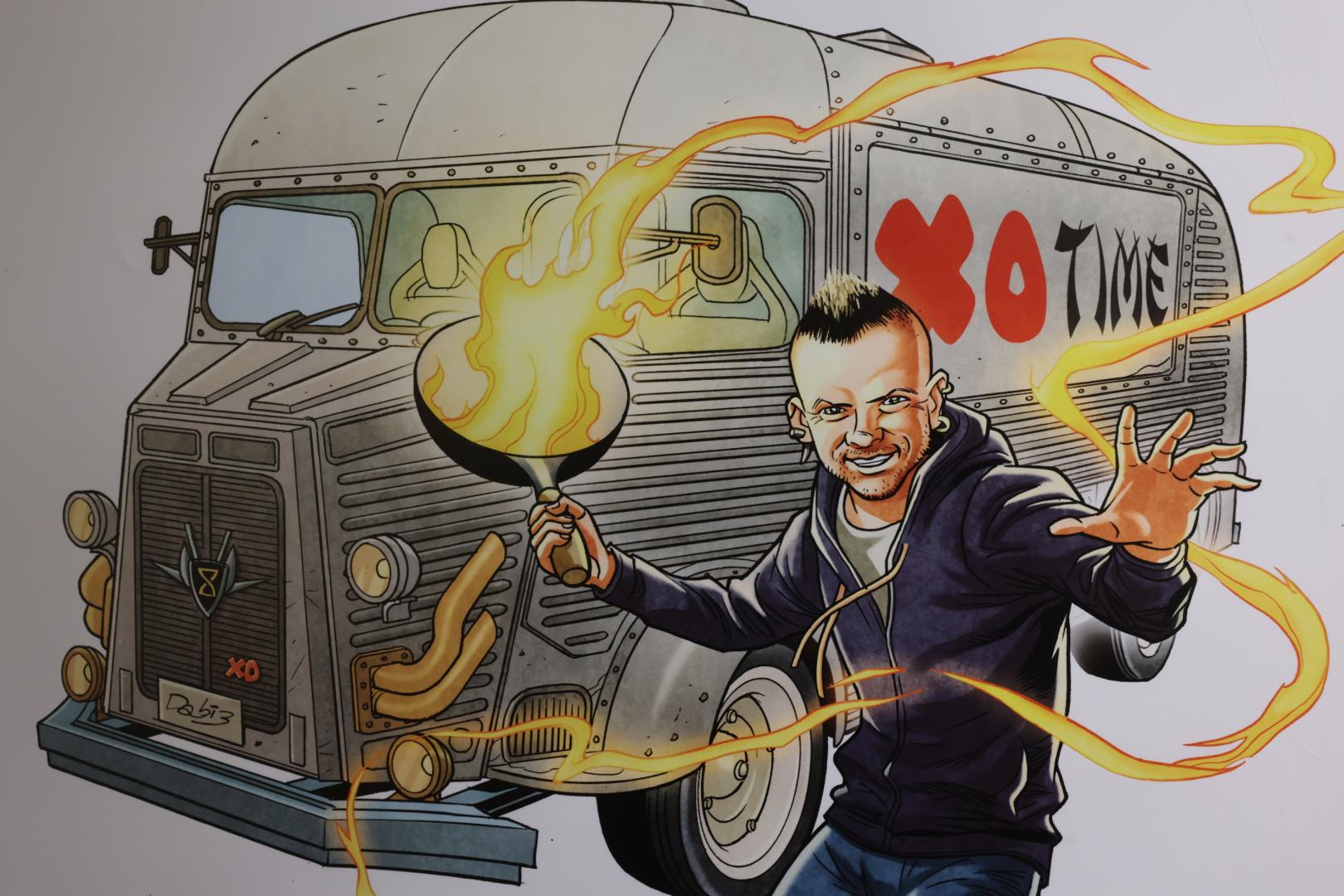 Dabiz Muñoz, chef del restaurante DiverXO, protagonista del cómic Las aventuras de Dabiz Muñoz.
