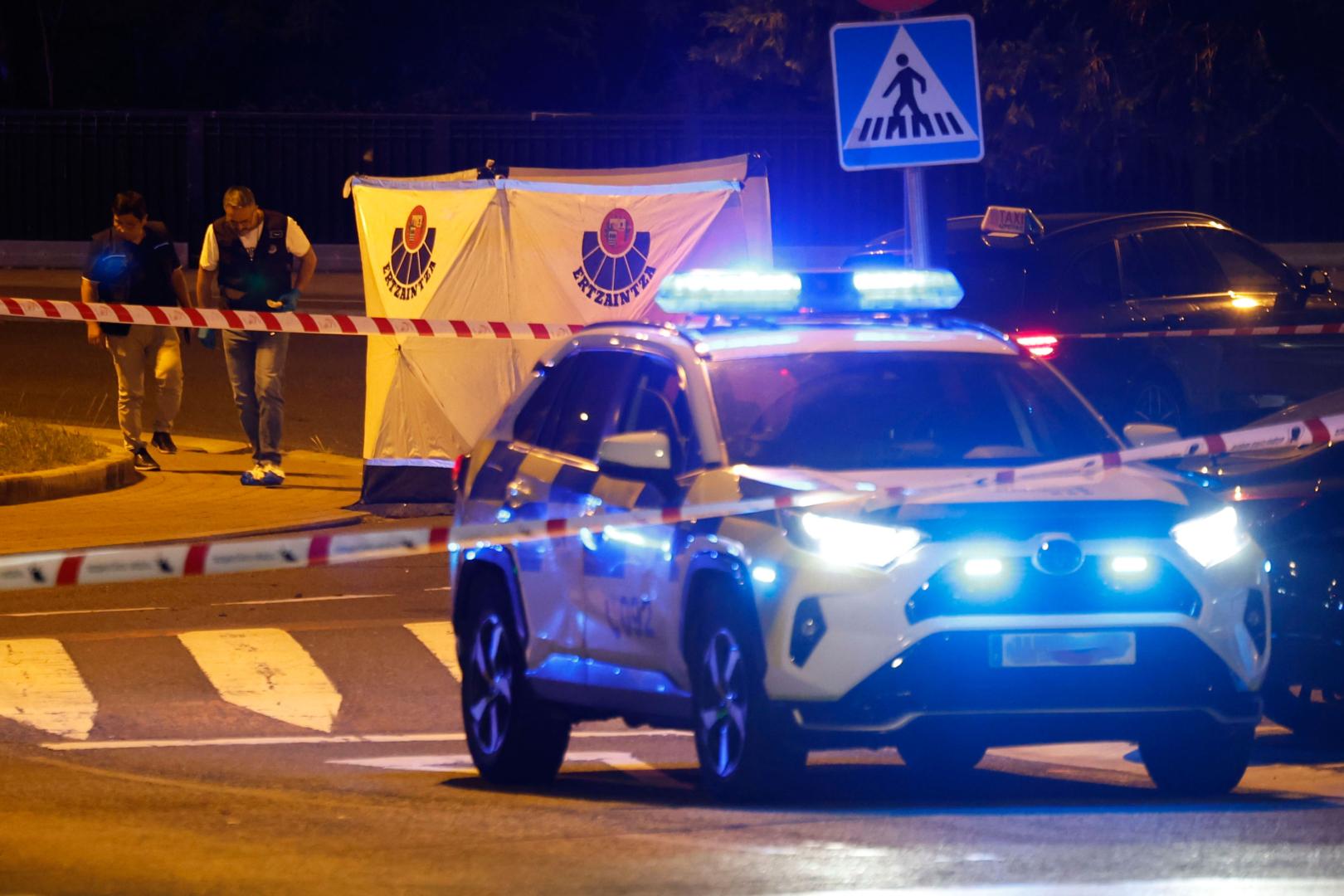 Lugar en el que fue asesinado un taxista en Azpeitia (Guipúzcoa) por un disparo de un arma de fuego