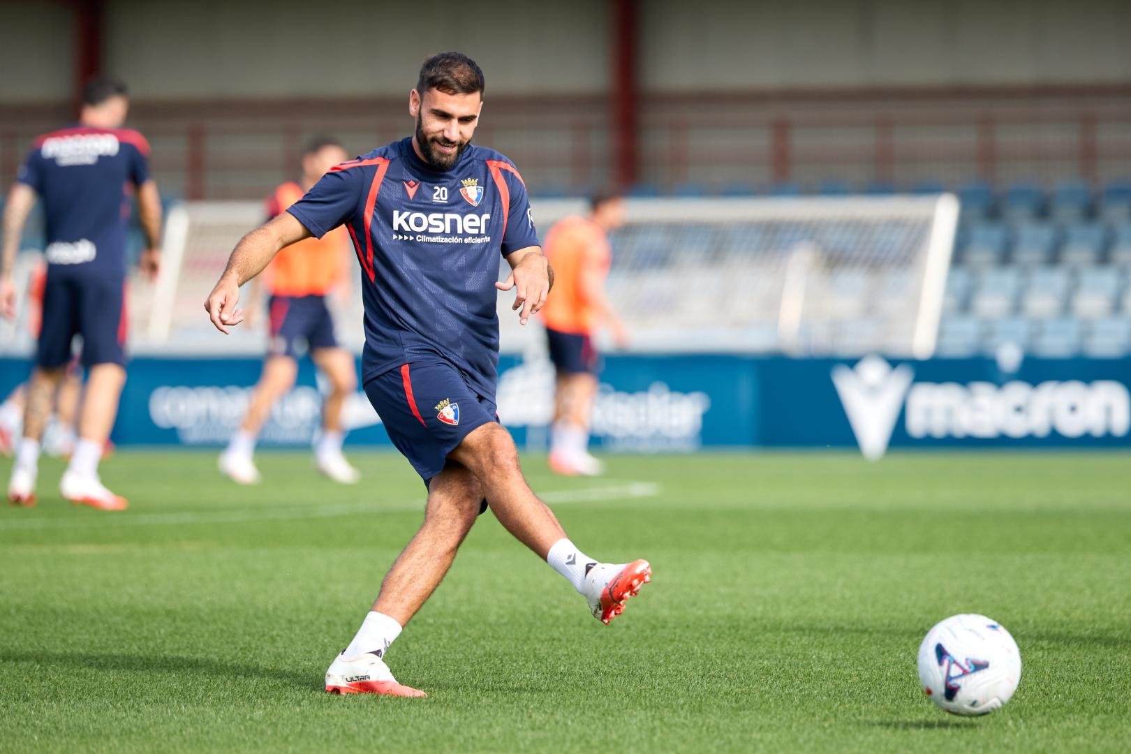 Romain de Castillo, en el último entrenamiento antes del partido
