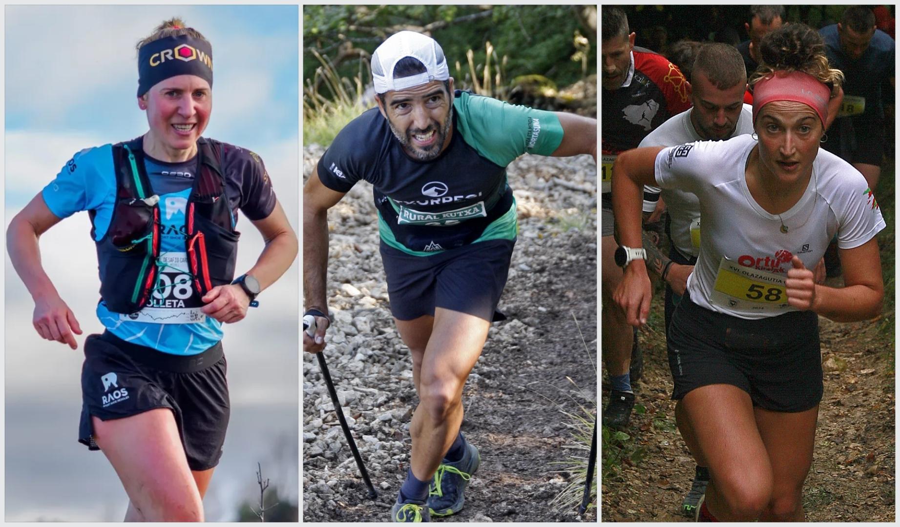 Izaskun Olleta, Aritz Sardina y Olatz Azazeta, en carreras anteriores.