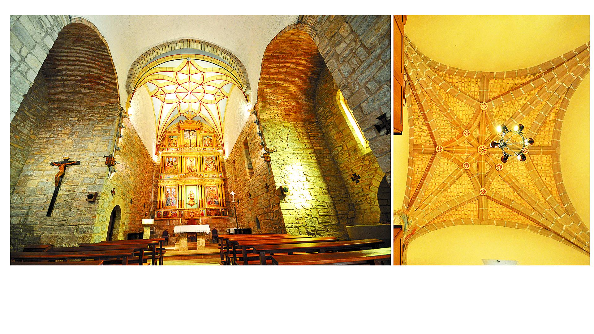 Figura 2. Iglesia de San Juan Bautista de Ibiricu y detalle de la sacristía.