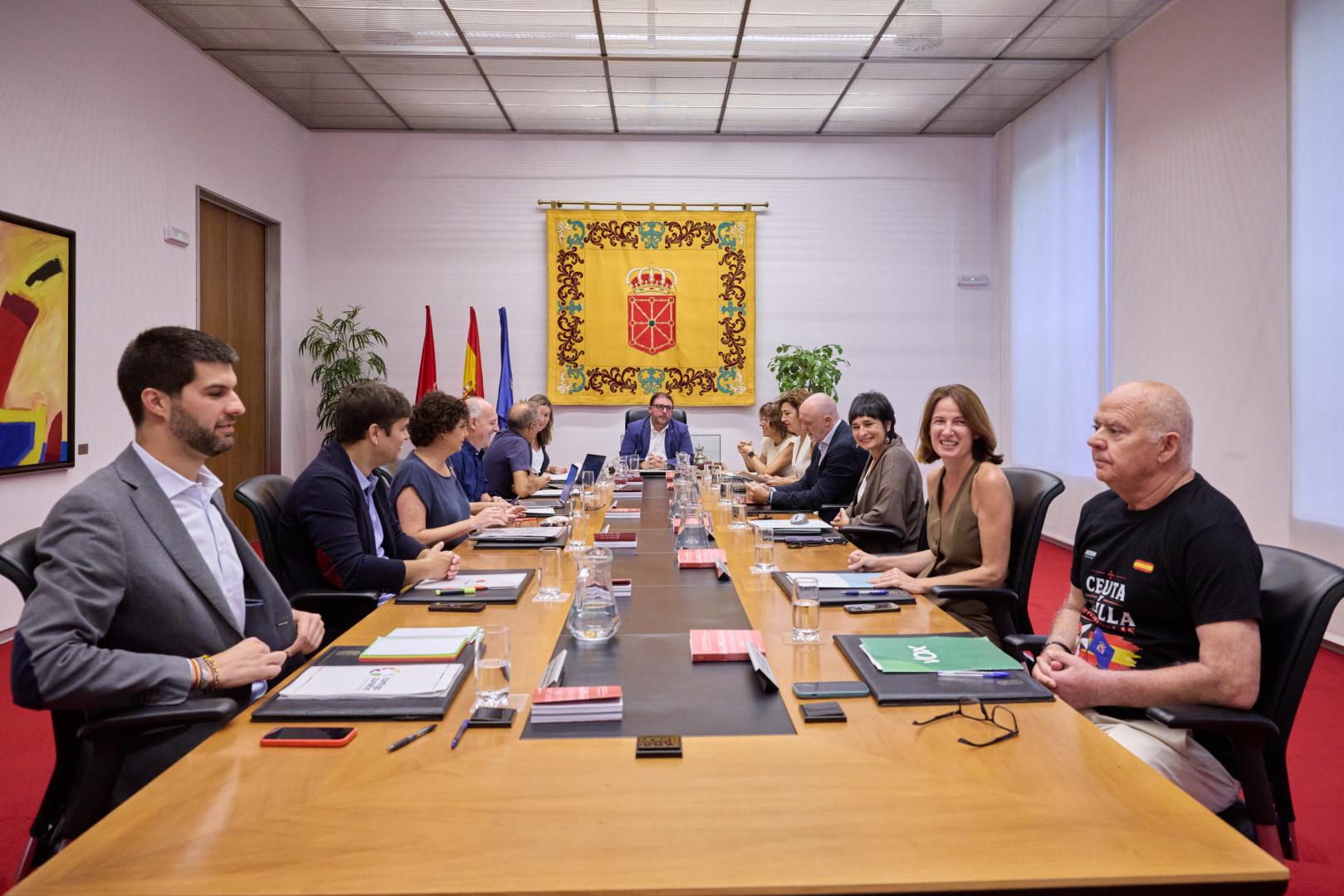 Mesa y Junta de portavoces del Parlamento de Navarra este 7 de septiembre