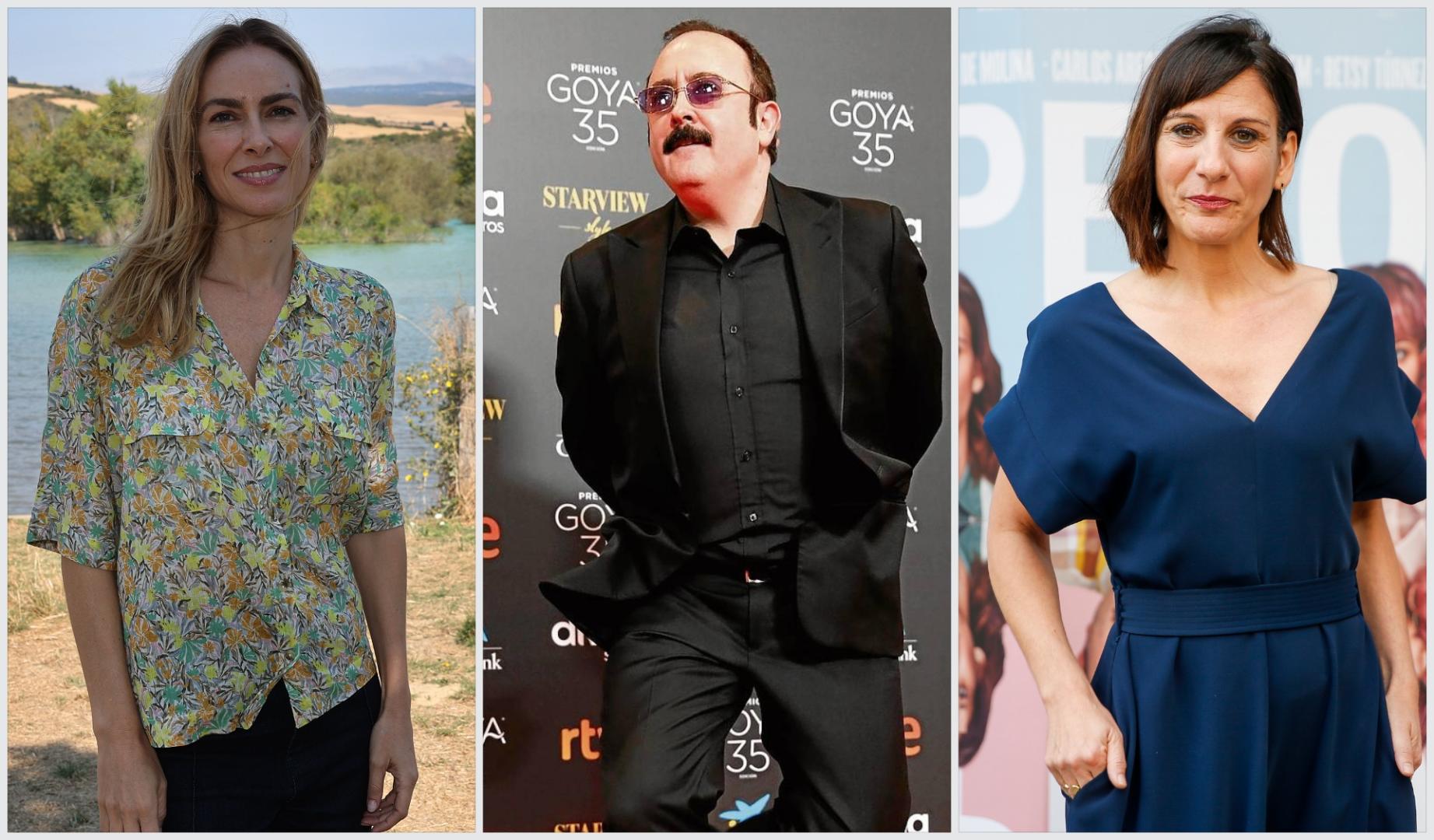 Kira Miró, Carlos Areces y Malena Alterio