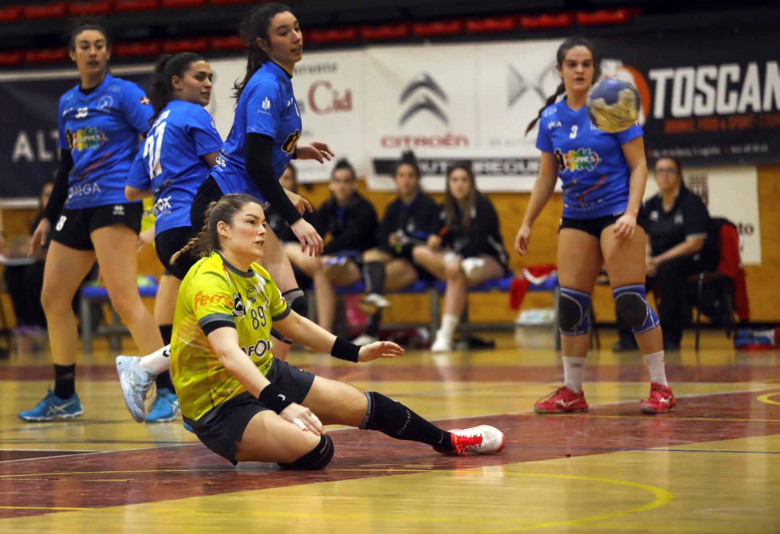 Silvia Ederra, en un partido con su último club, el Sporting La Rioja