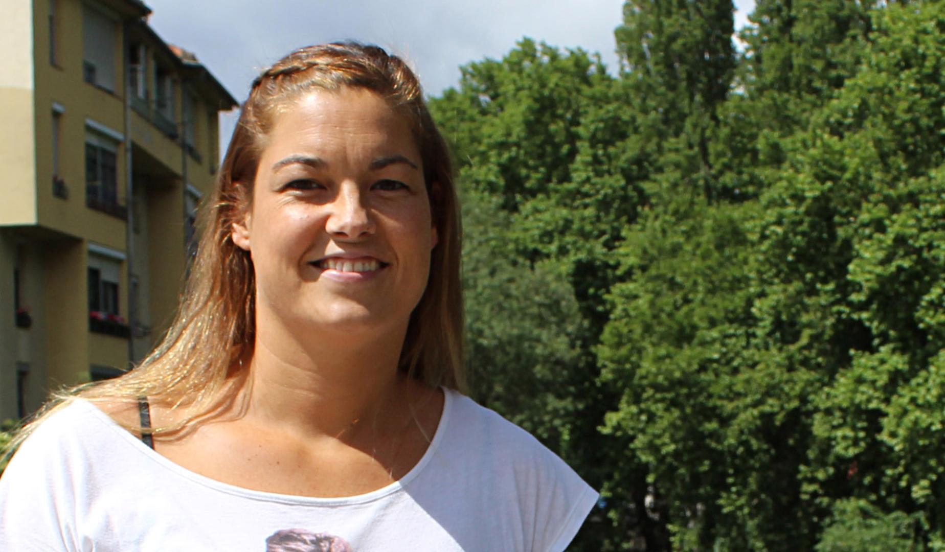 Silvia Ederra, en Estella