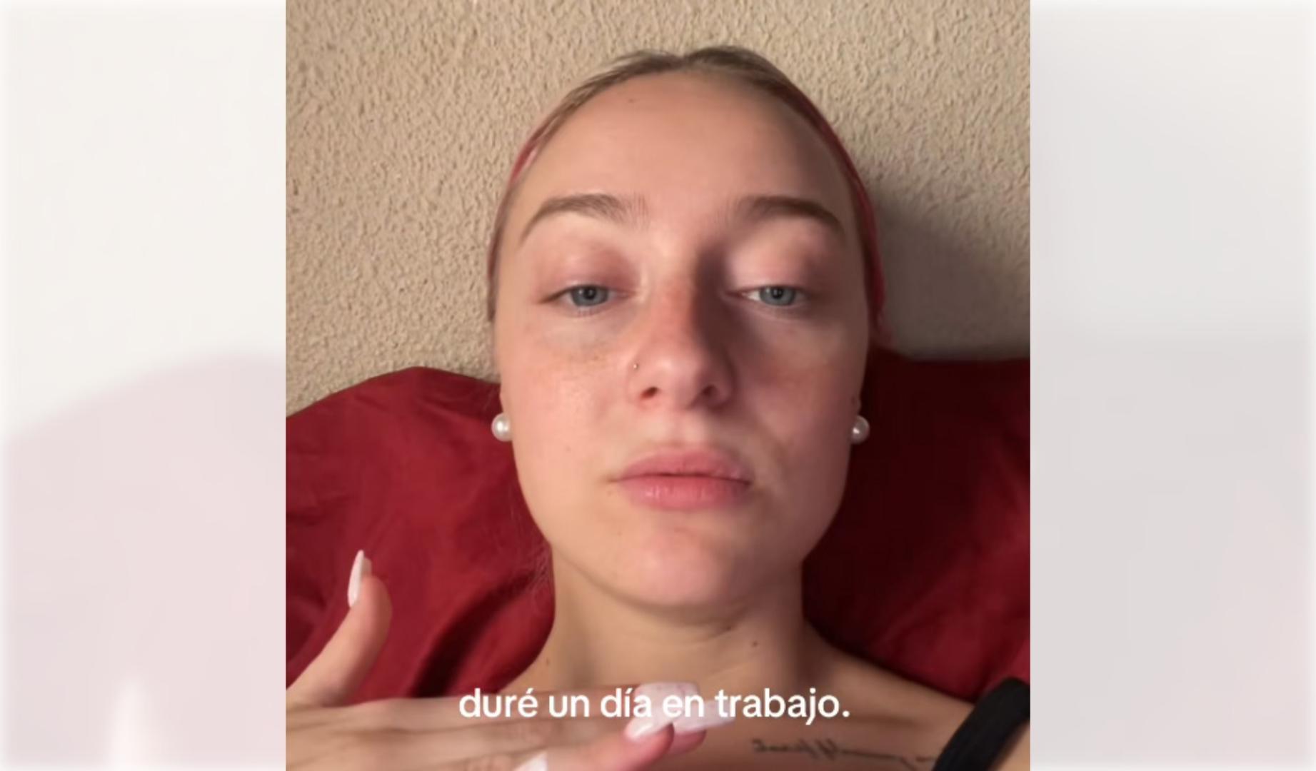 Paula, durante su vídeo