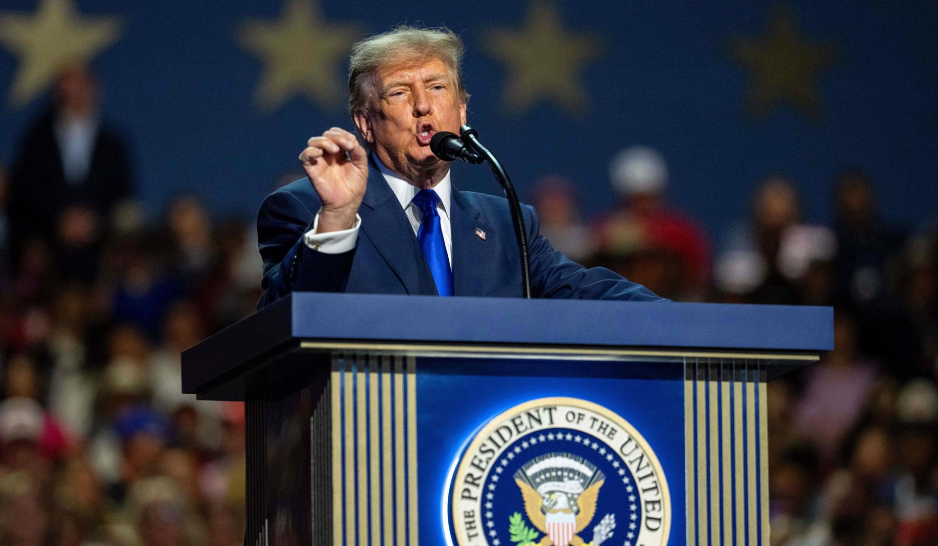 Trump durante la convención nacional del partido Republicano en Dallas