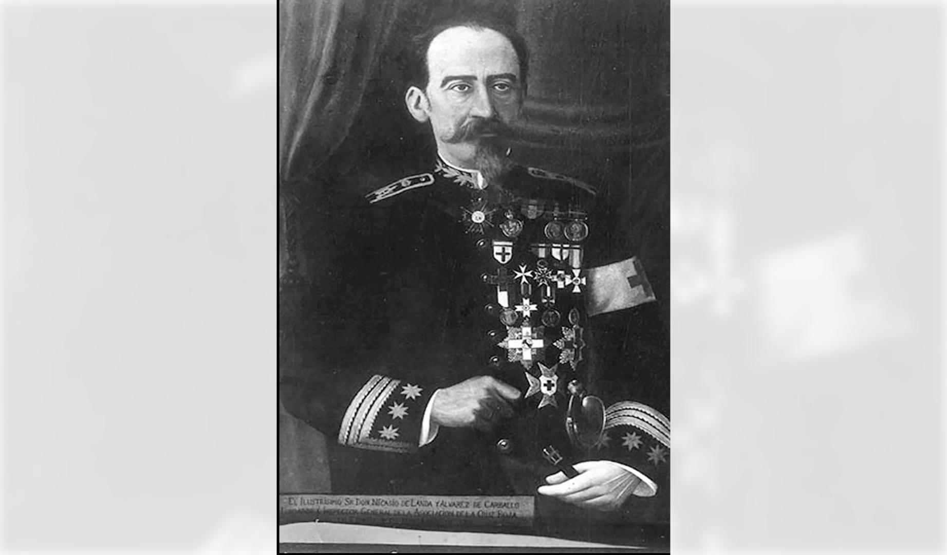 Nicasio Landa retratado al óleo por Natalio Hualde en la sede central de Cruz Roja Española ( Fondo Histórico de Cruz Roja Española)