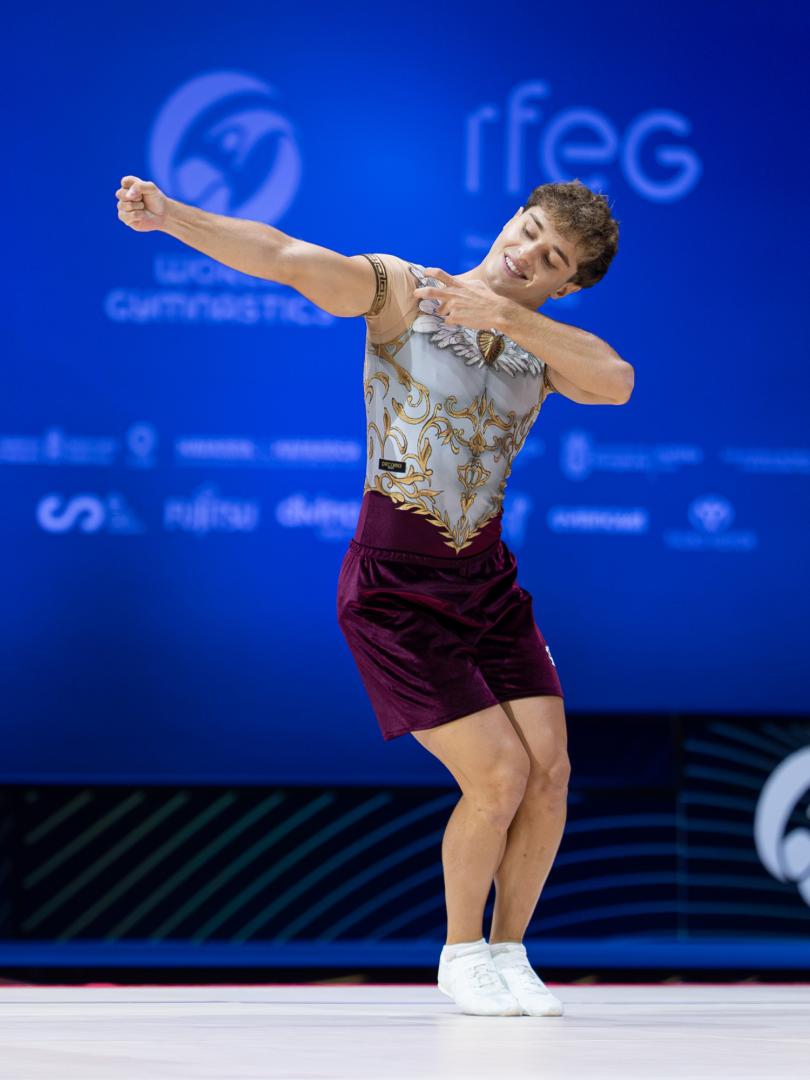 Eric Gutiérrez durante su actuación en la final del Mundial