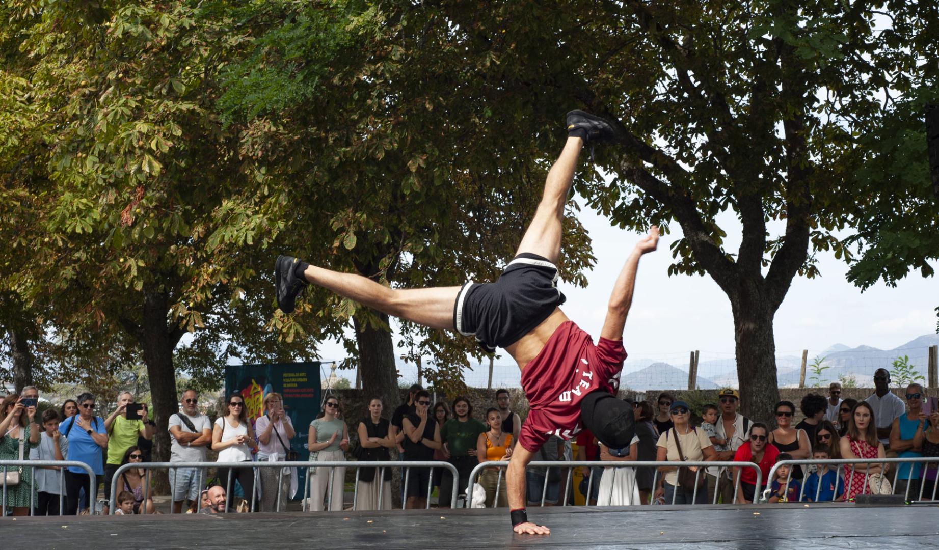Exhibición de ‘breakdance’ realizada en la pasada edición de ‘Atrapa-2’.