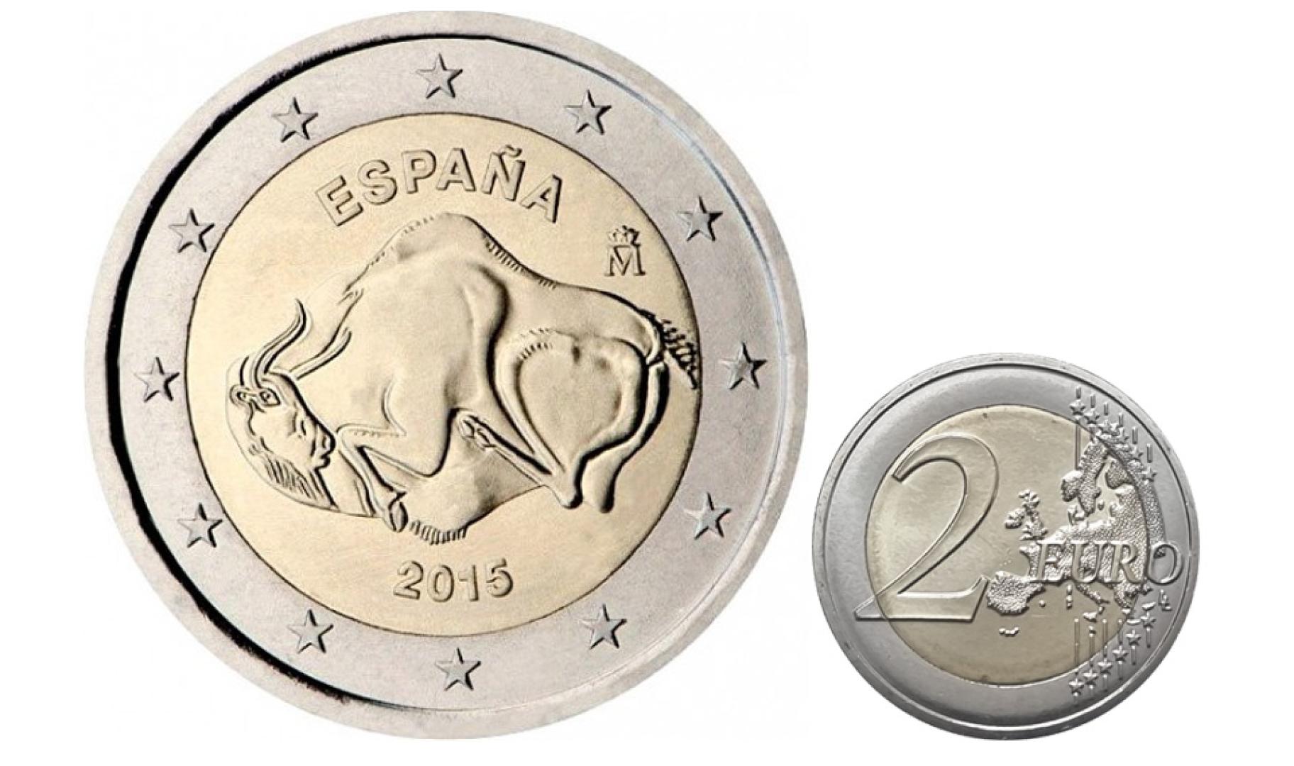 Cara nacional y común de la moneda conmemorativa de 2 euros de España de 2015