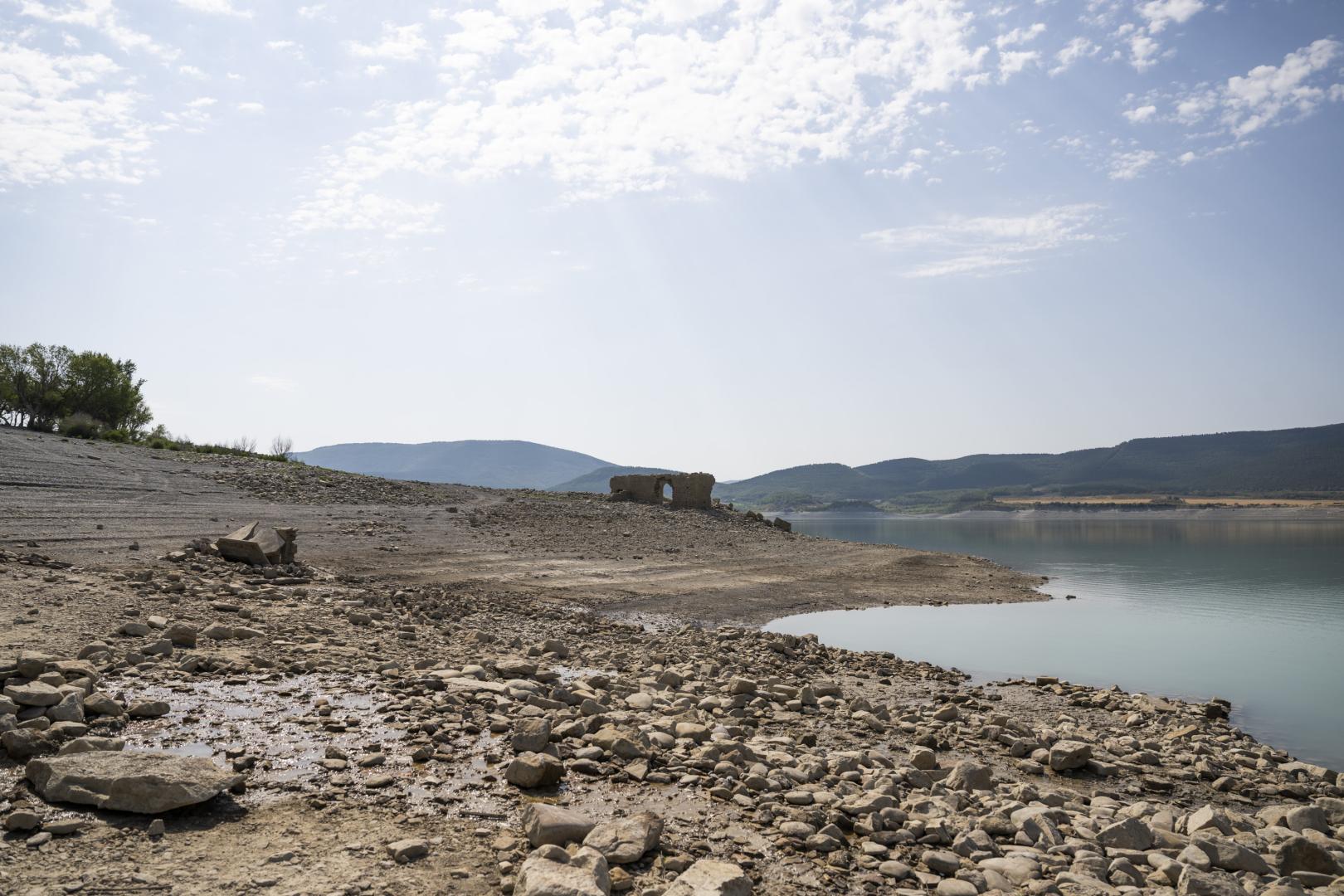 El embalse de Yesa, en una foto del pasado 19 de agosto