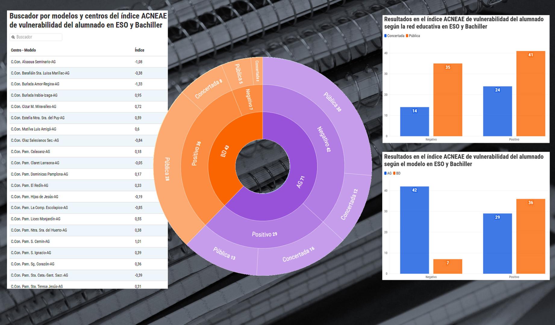 Gráficos con datos del índice ACNEAE
