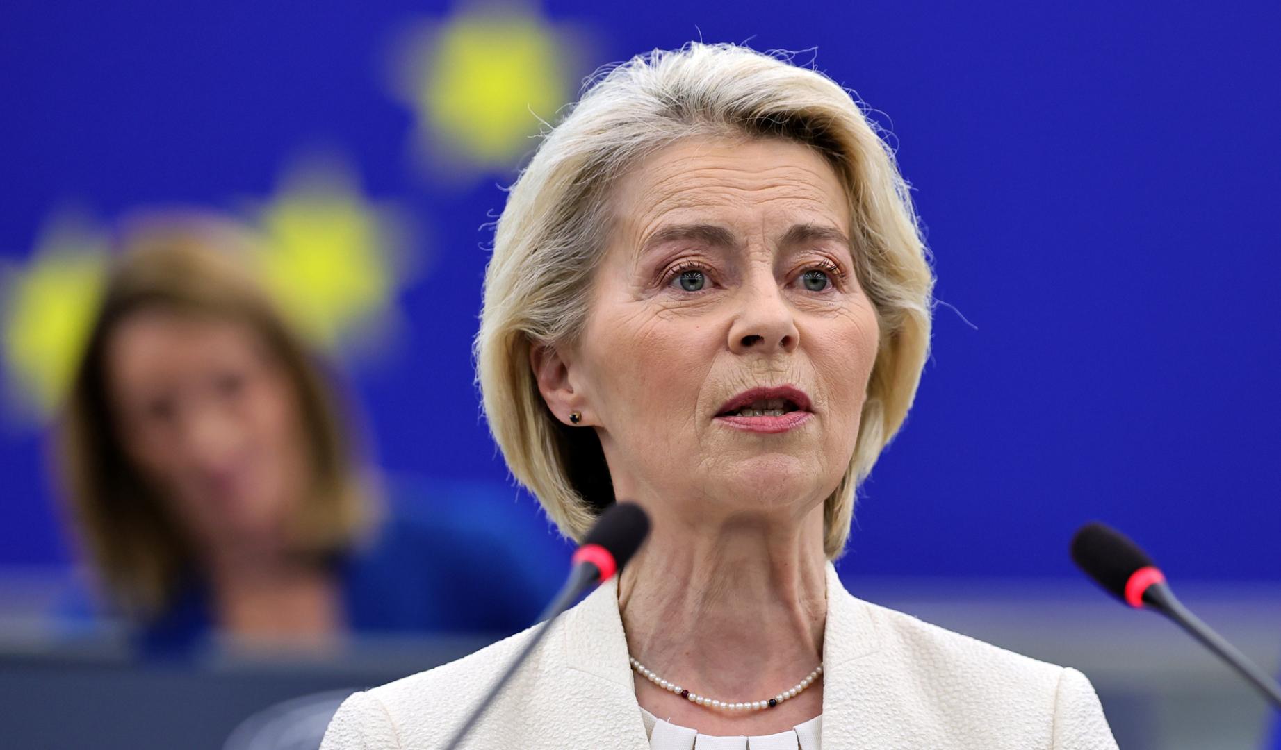 Ursula von der Leyen, este miércoles en Estrasburgo