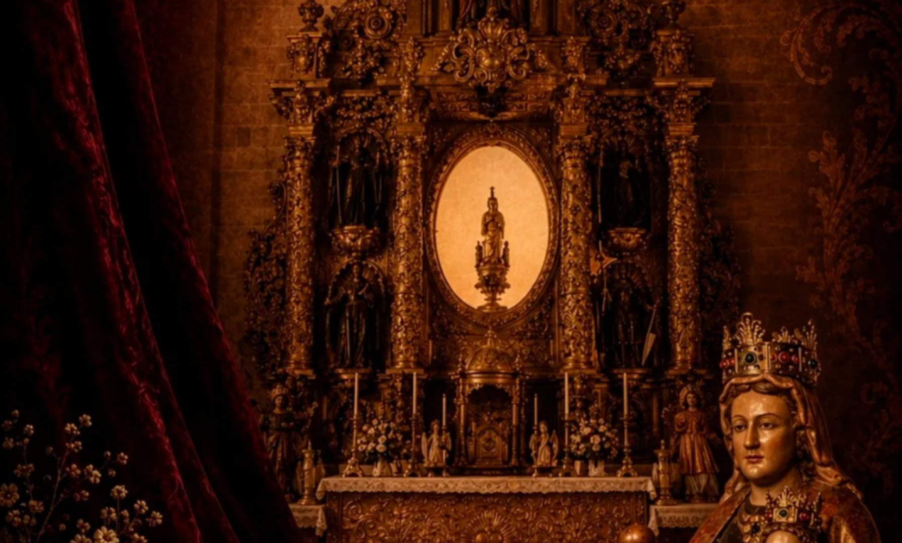 Imagen del retablo de Nuestra Señora la Virgen de la Paz de Cintruénigo