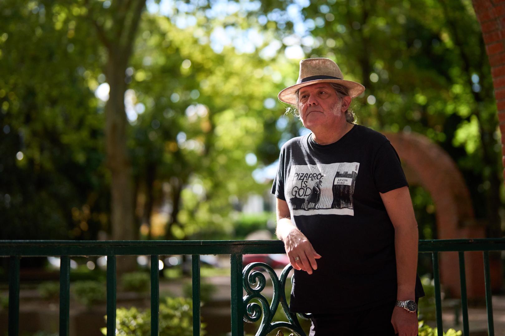 Miguel Caldito, este jueves, en el parque pamplonés de la Media Luna