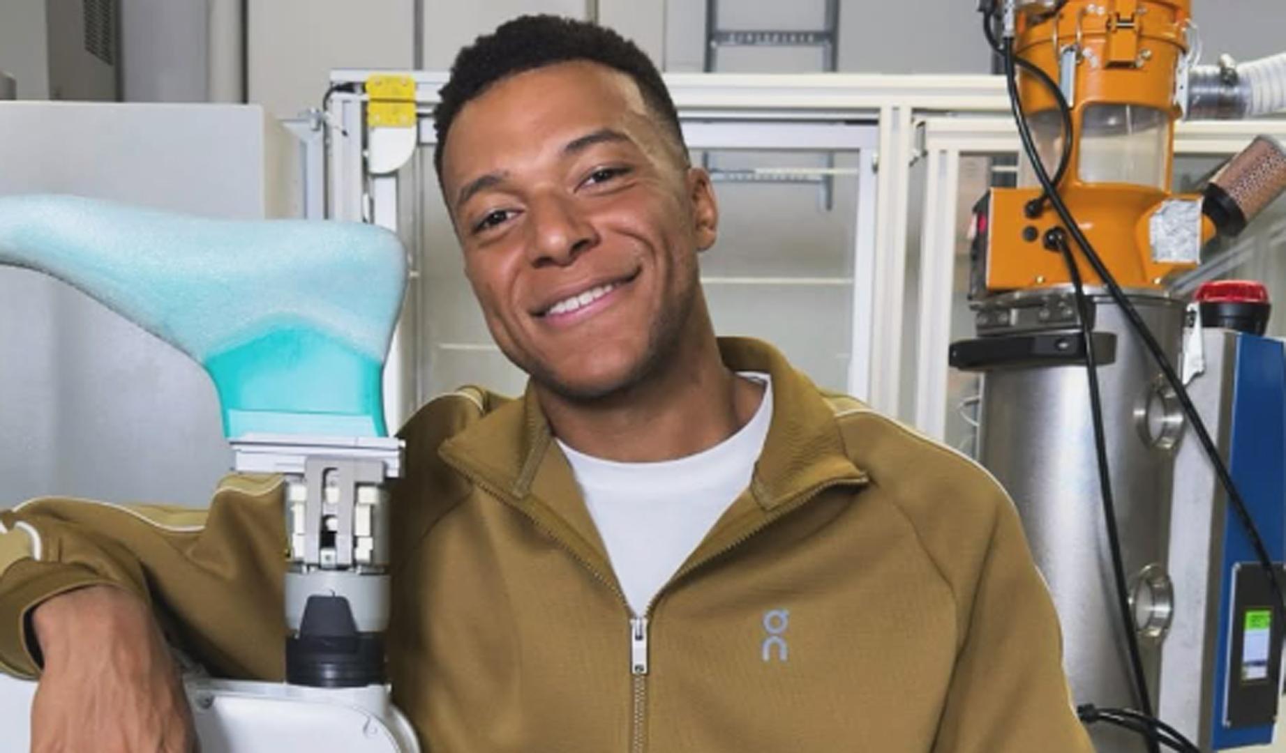 Kylian Mbappe en una imagen de su Instagram promocionando la marca deportiva ON