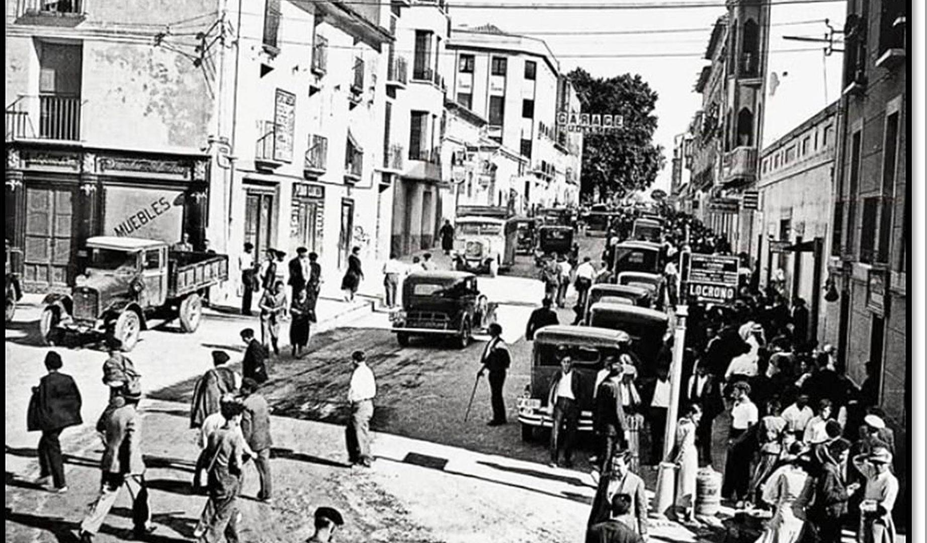 Una calle de Tudela a finales del siglo XIX, la localidad natal de Eugenia María y Agustín Remón López.