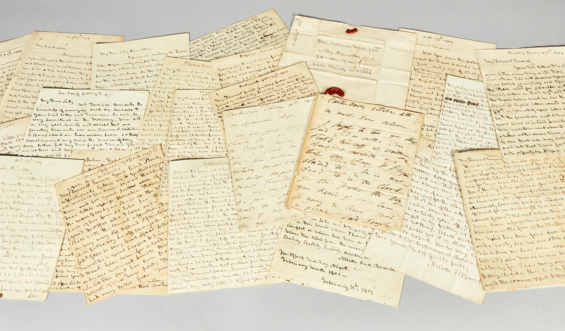 Parte de la colección de documentos del vicealmirante Horacio Nelson (1758-1805), que subastará Sotheby's