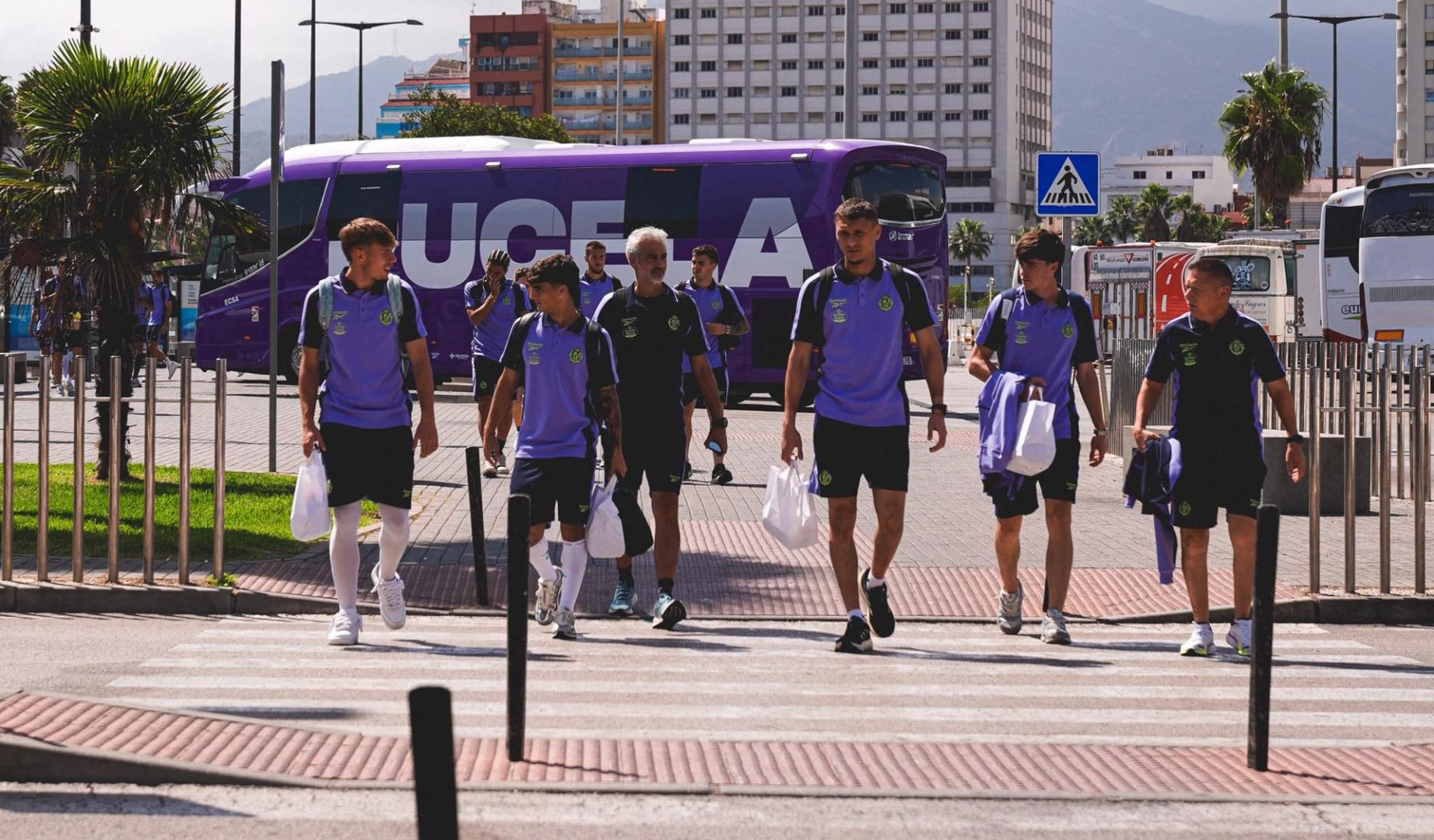El Real Valladolid a su llegada a Ceuta