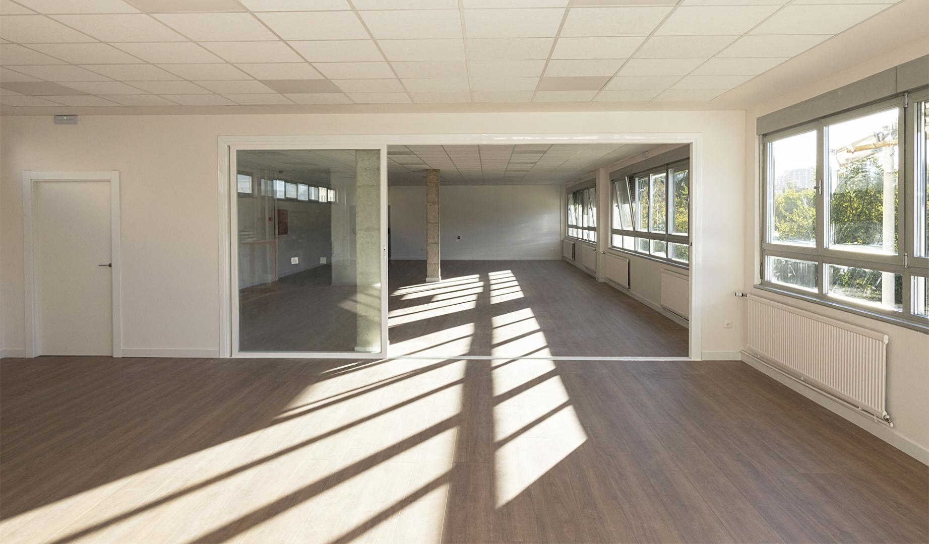 Interior del espacio habilitado en el CP San Jorge