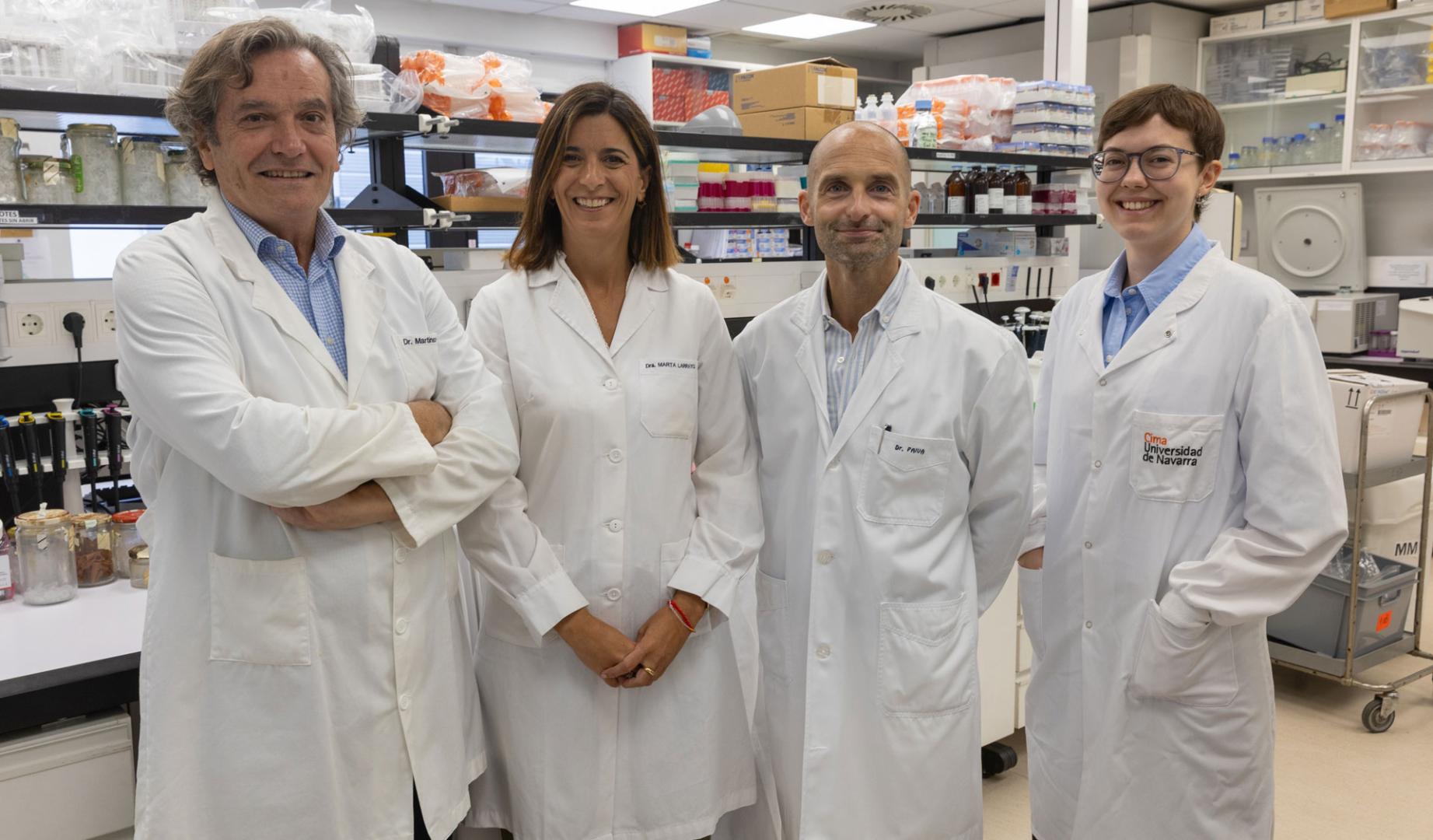 José Ángel Martínez Climent, Marta Larráyoz, Bruno Paiva y Carmen González, autores principales del estudio