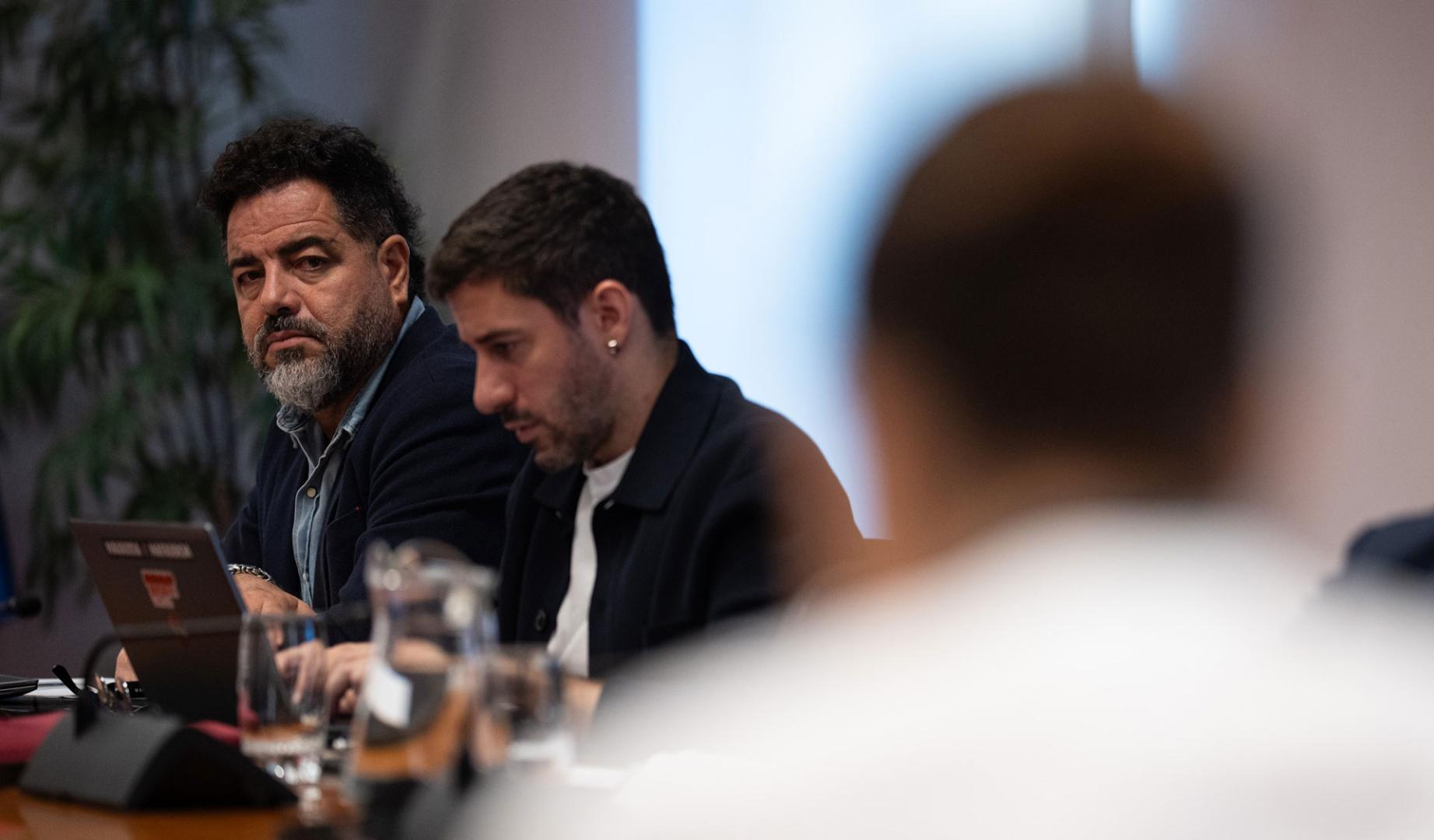 Ramón Alzórriz, este martes en la comisión de Interior que se ha celebrado en el Parlamento de Navarra