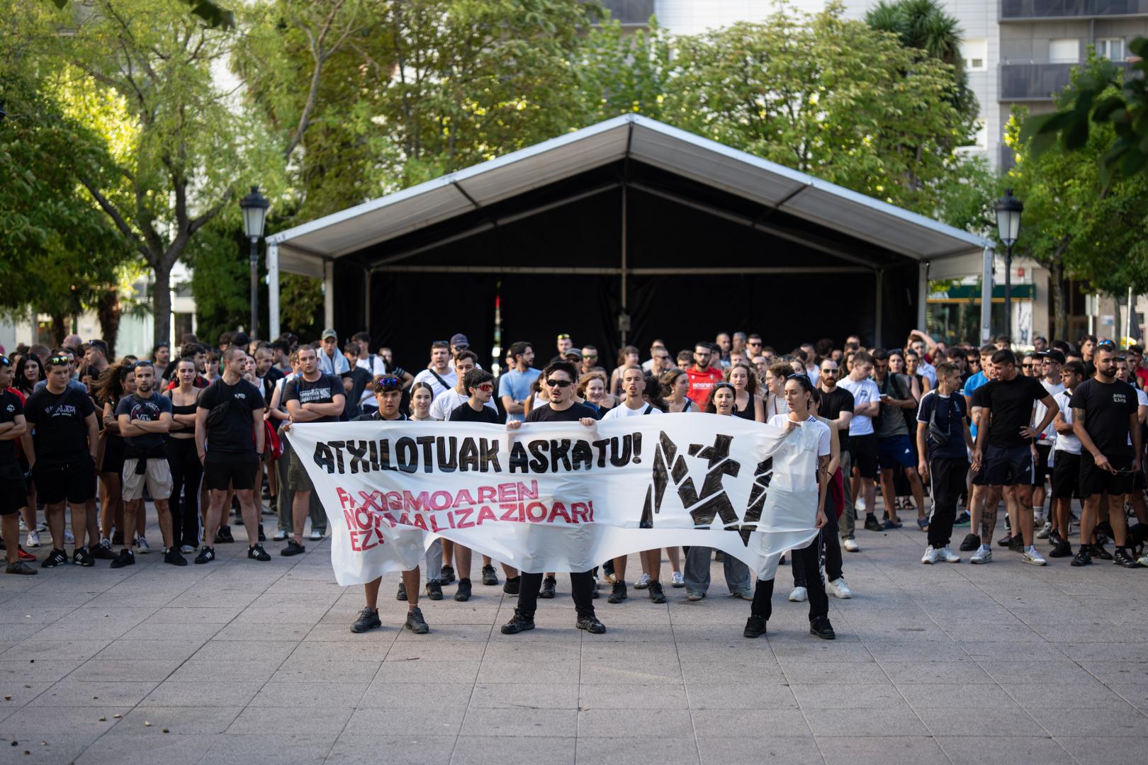 Concentración del pasado martes en Ansoáin en apoyo a los detenidos