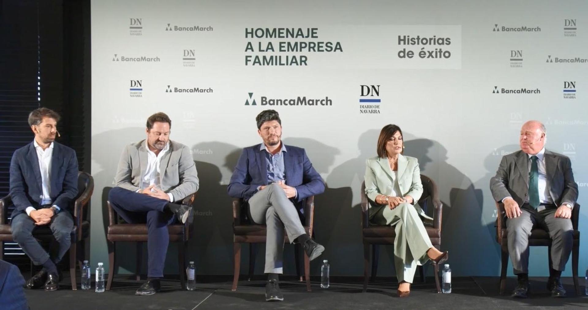 El foro 'Homenaje a la empresa familiar', celebrado por 'Diario de Navarra' con la colaboración de Banca March, abordó los retos, desafíos y transformaciones a los que se enfrentan las empresas familiares de la mano de seis de sus protagonistas en la Comunidad foral